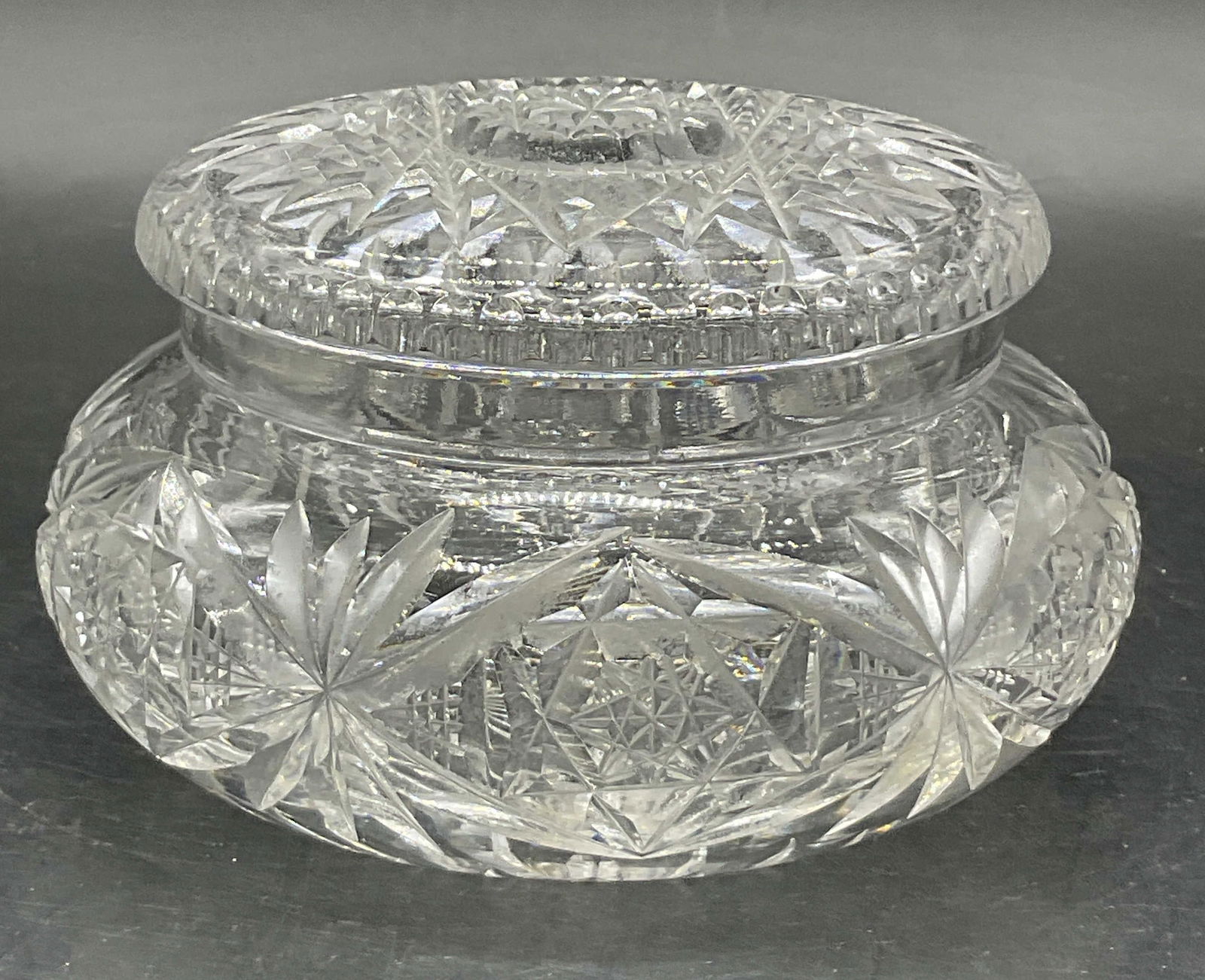 Vintage Cut Crystal Lidded Trinket Box (1 of 7)