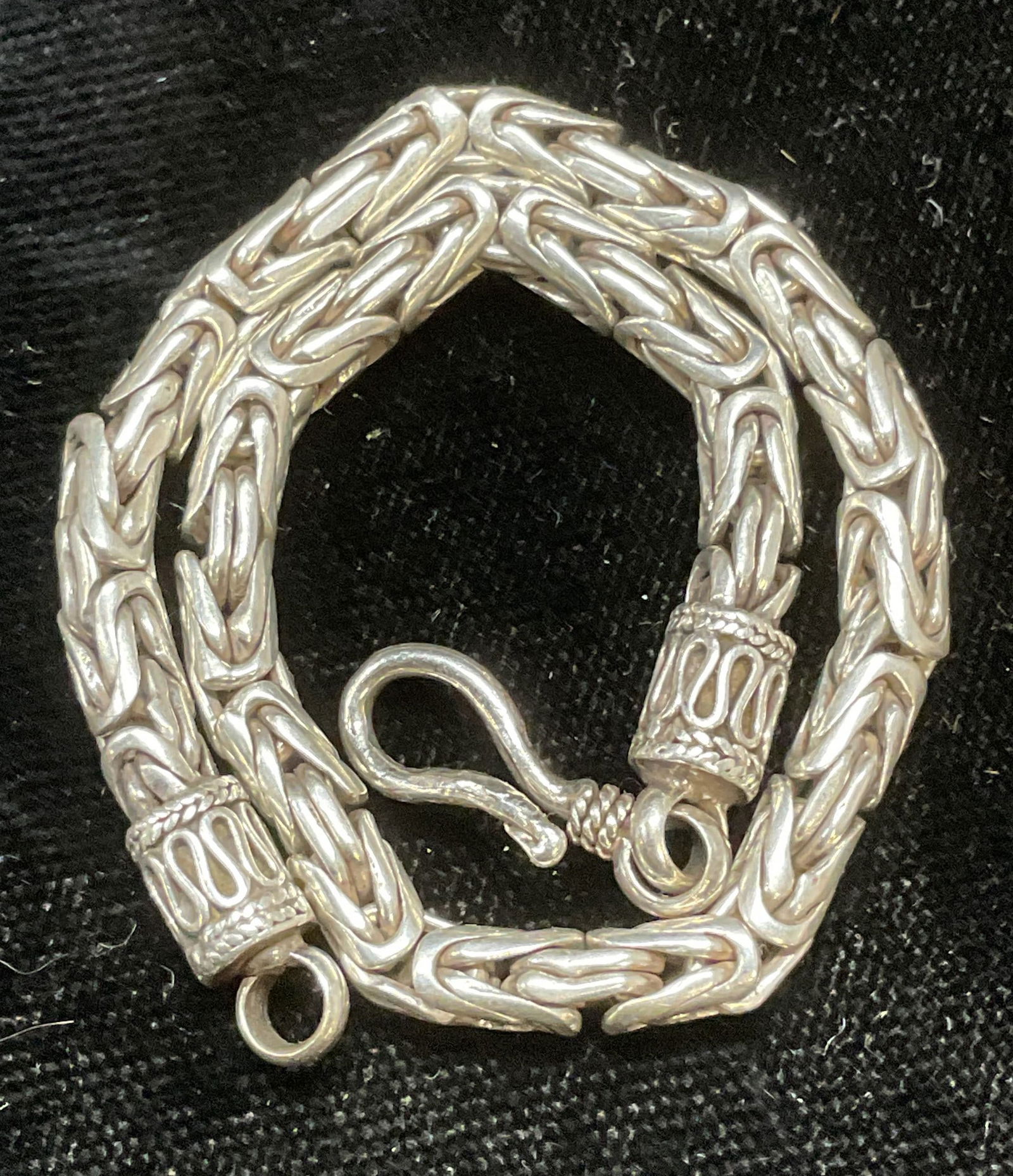 Sterling Silver Byzantine Chain Bracelet (1 of 6)