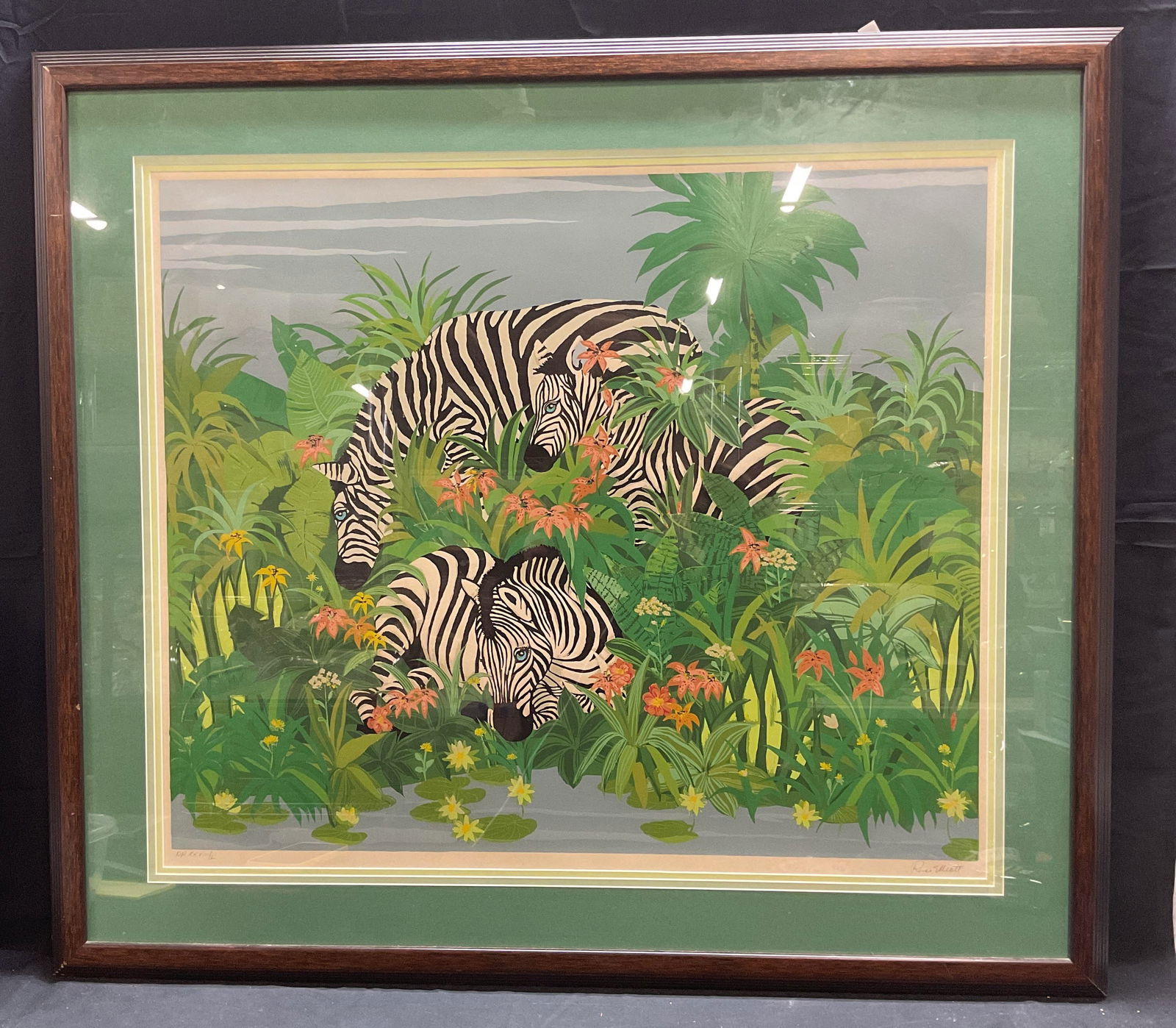 Signed Ltd Edt Russ Elliott Zebras Serigraph (1 of 7)