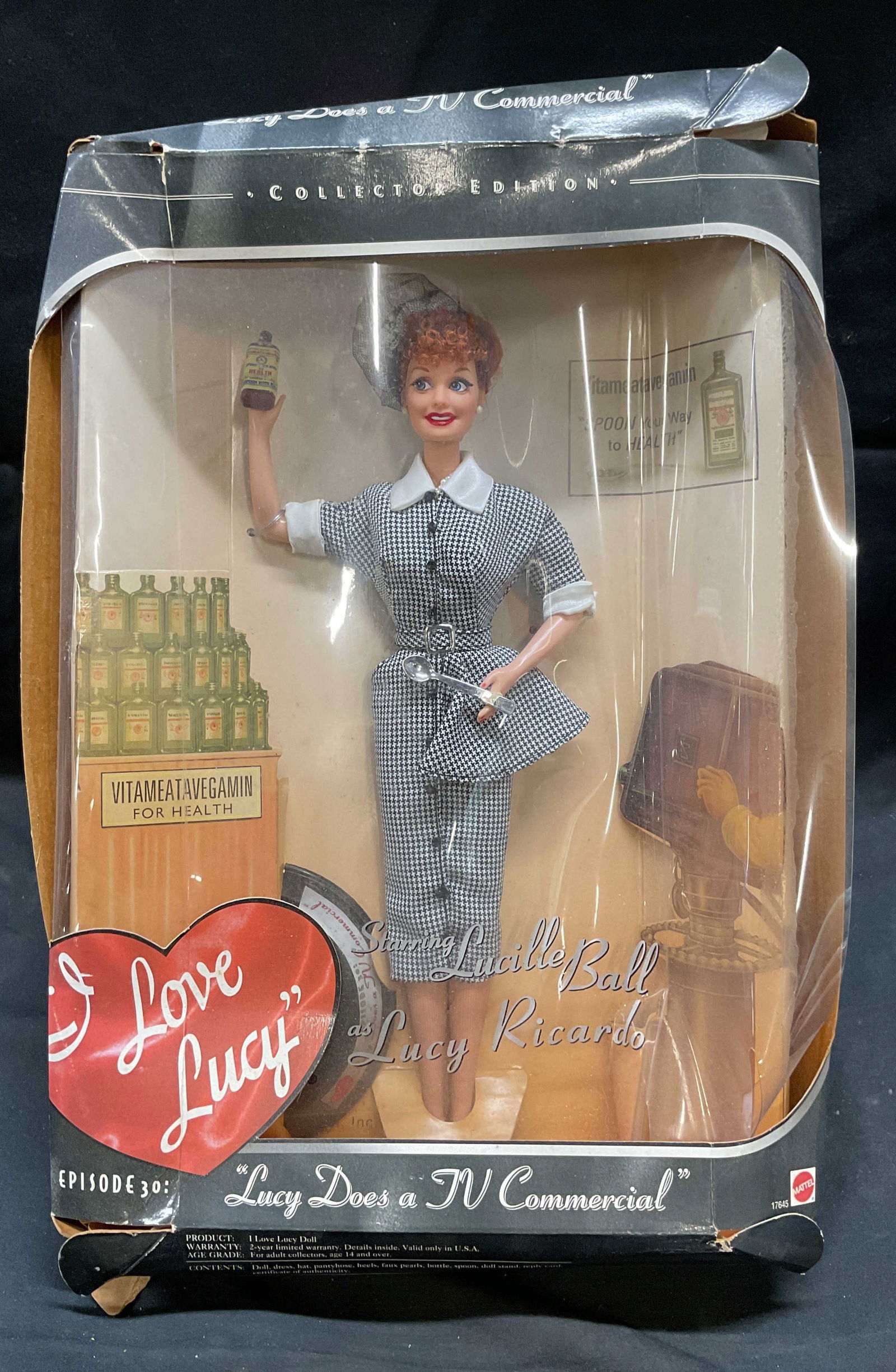 1997 Mattel I love Lucy Doll, TV Commercial NIB (1 of 6)