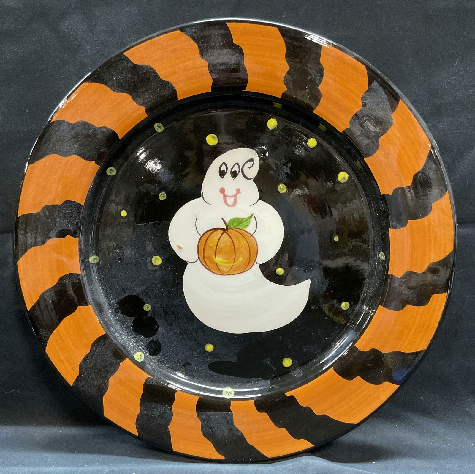 1999 Laurie Gates Ceramic Ghost Platter (1 of 6)