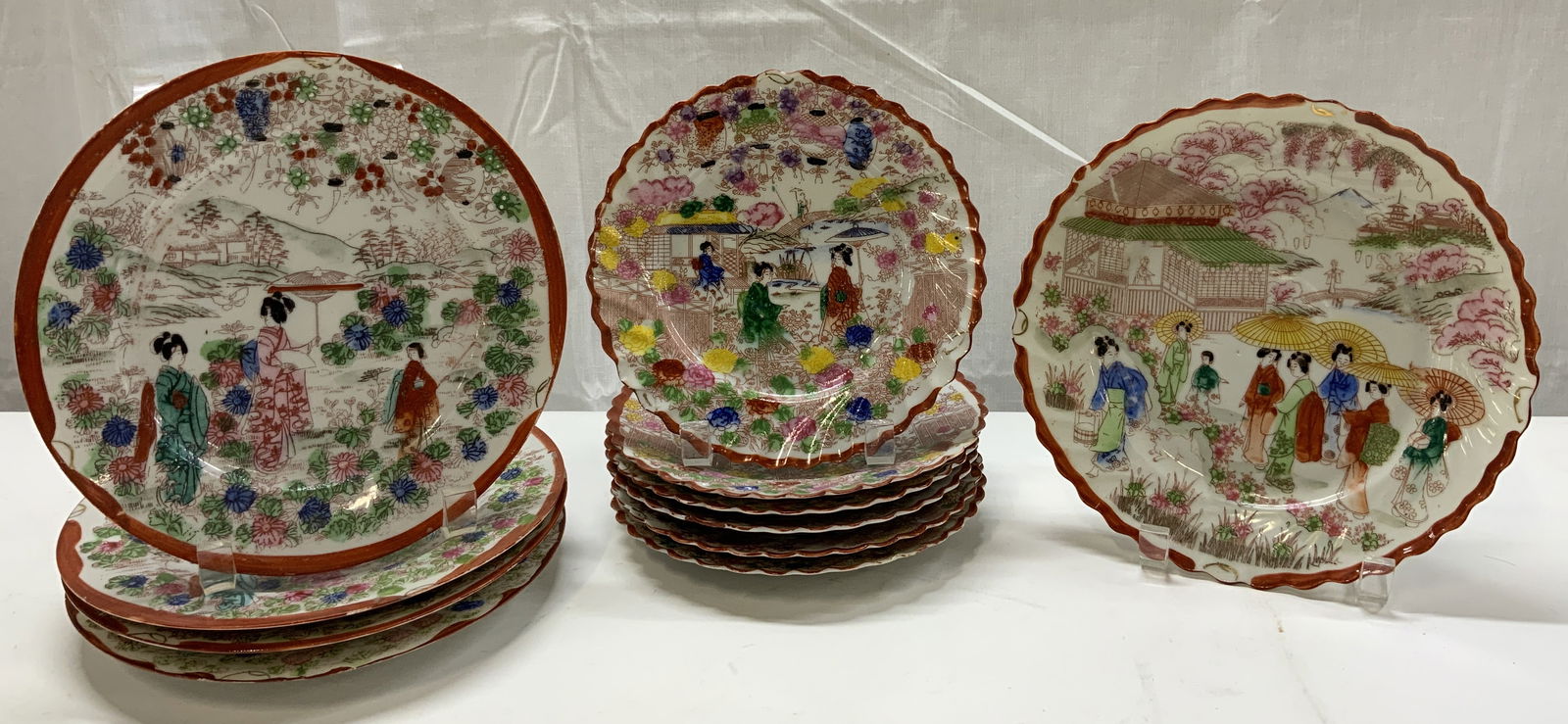 Group Lot Vntg Porcelain Japan Decorative Plates (1 of 13)