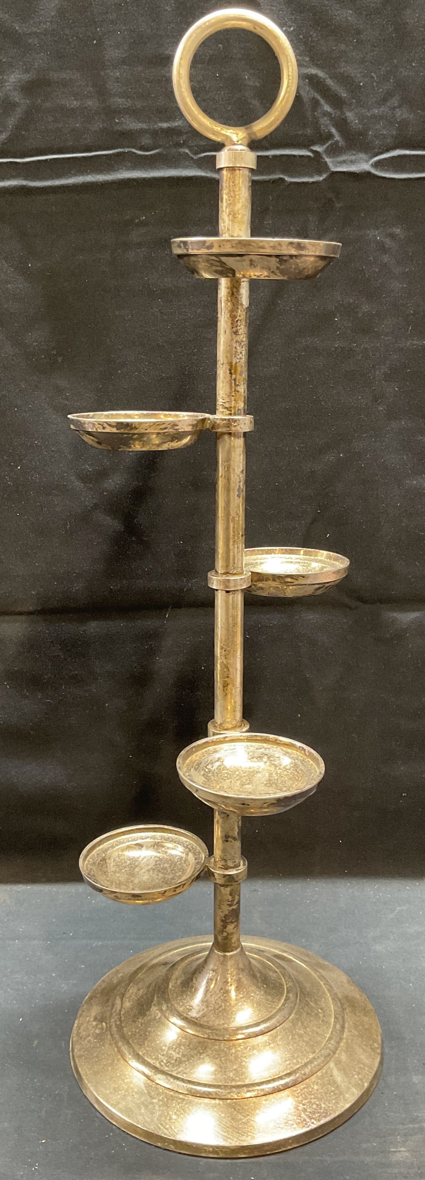 Pottery Barn Silver Pl Tiered Candle Holder (1 of 6)