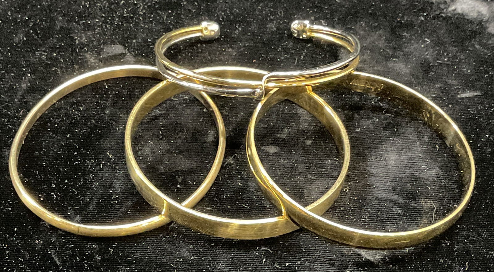 Lot 4 Vtg IS Silver & Gold Tone Cuff Bracelet + (1 of 6)