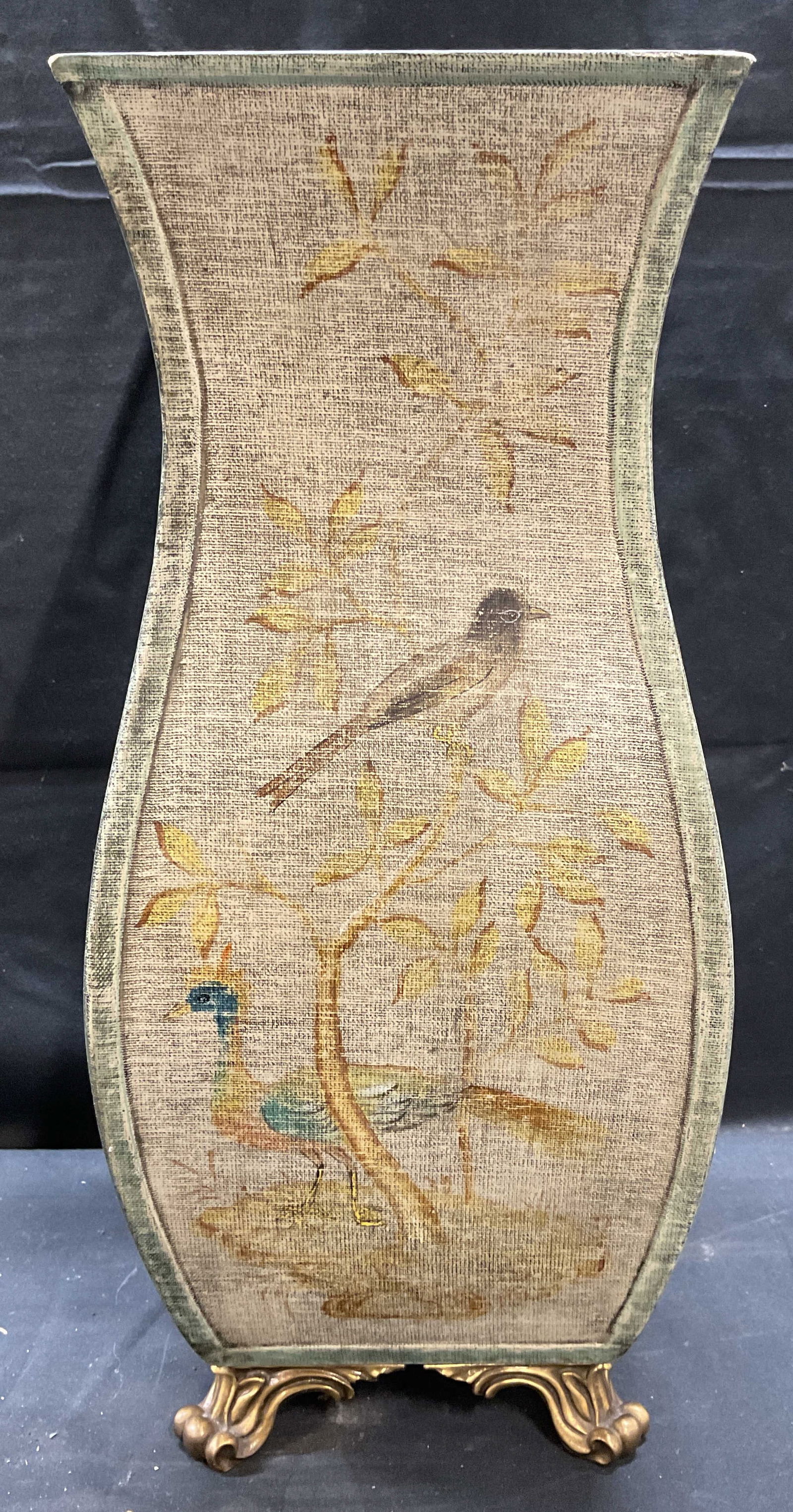 Clawfoot Bird Motif Metal Vase Vessel (1 of 7)