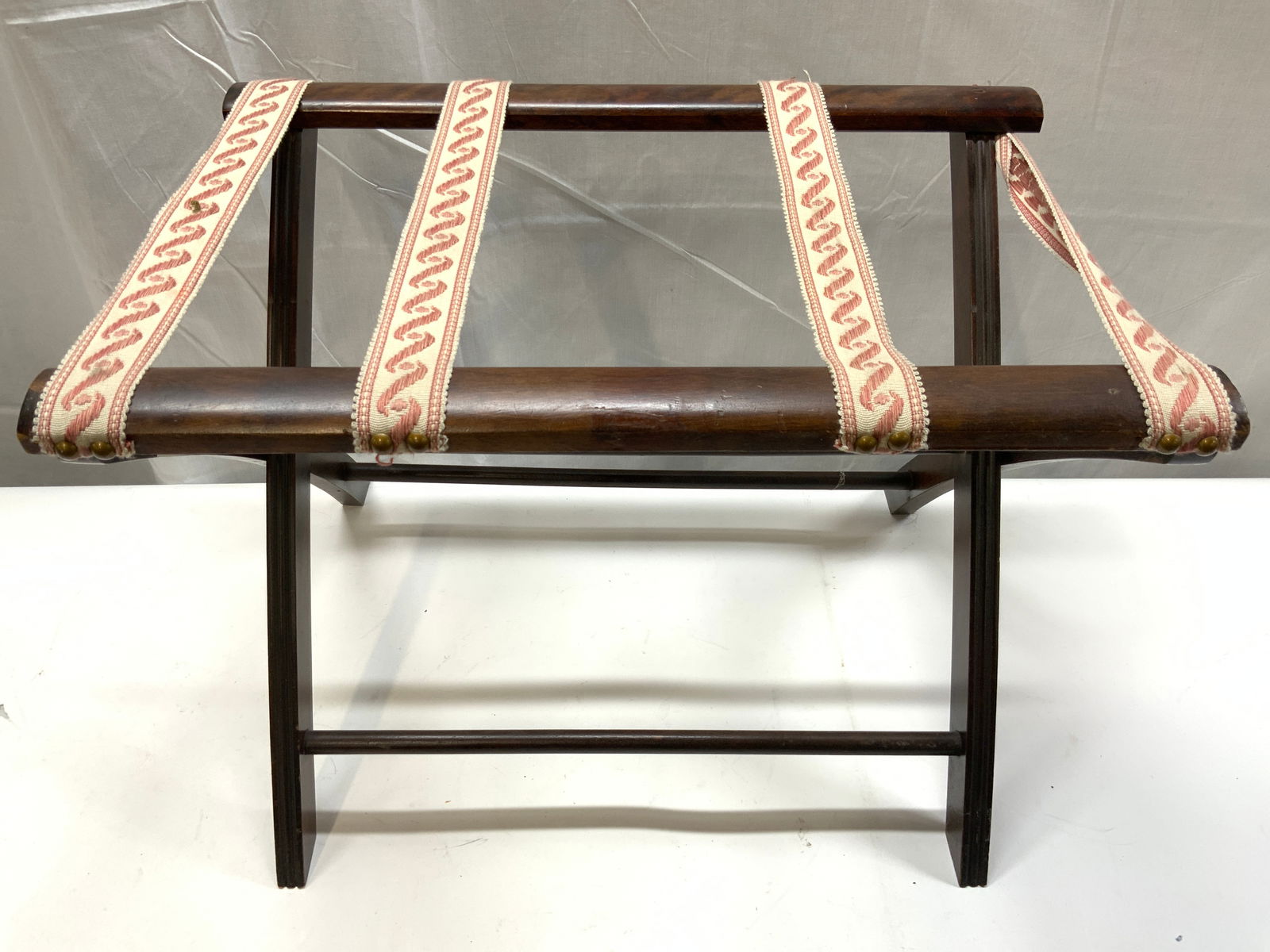 Vintage Folding Wooden Luggage Rack (1 of 7)