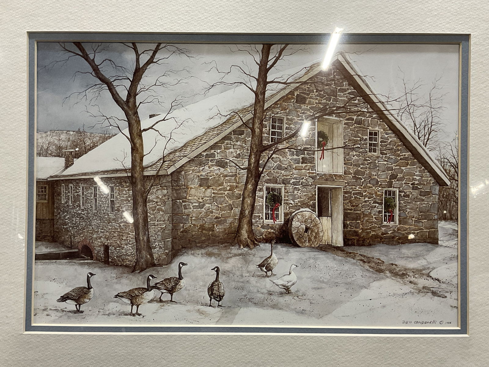 Dan Campanelli Winter Scene Geese Litho (1 of 7)