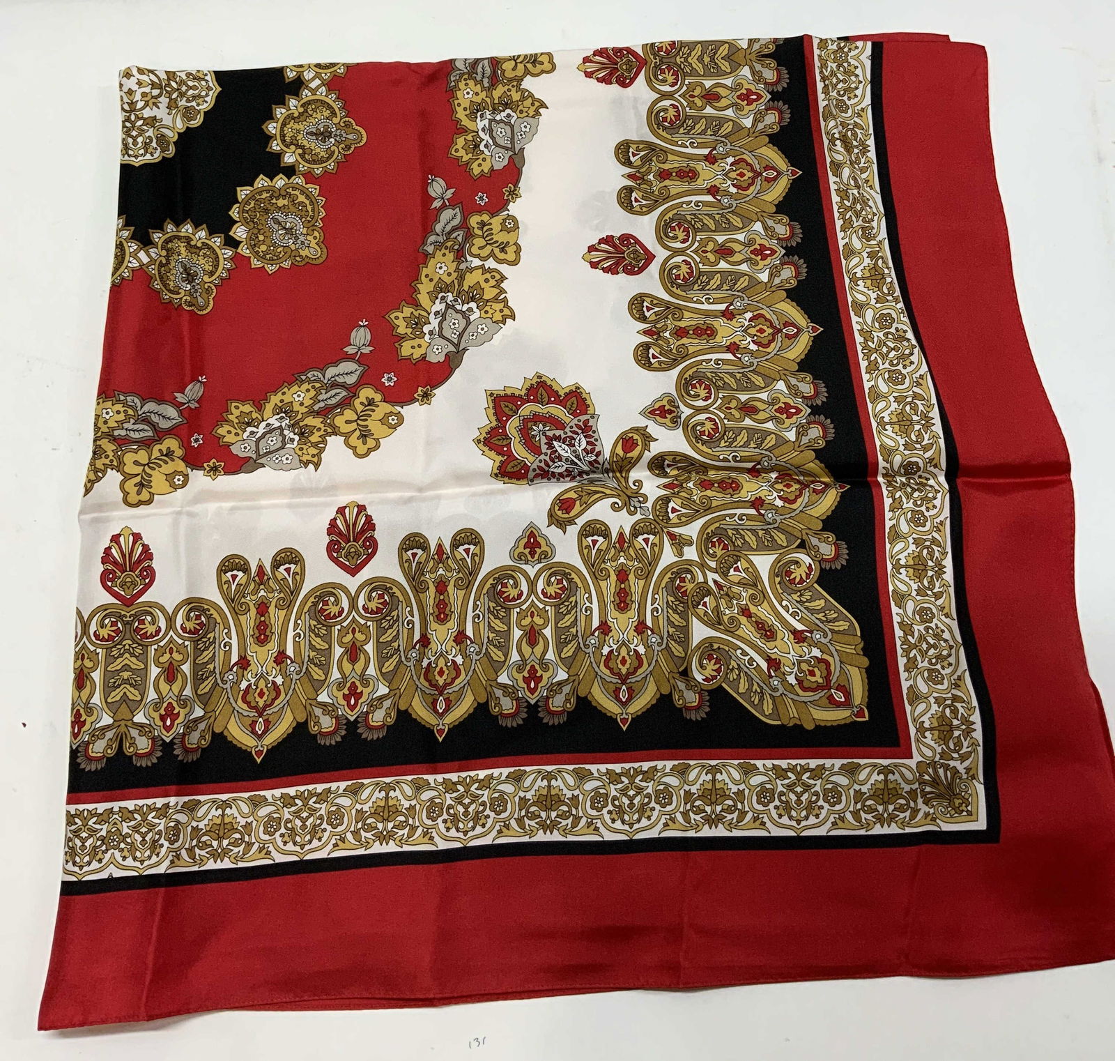 Talbot Red & Gold Floral Pattern Scarf NWT (1 of 8)