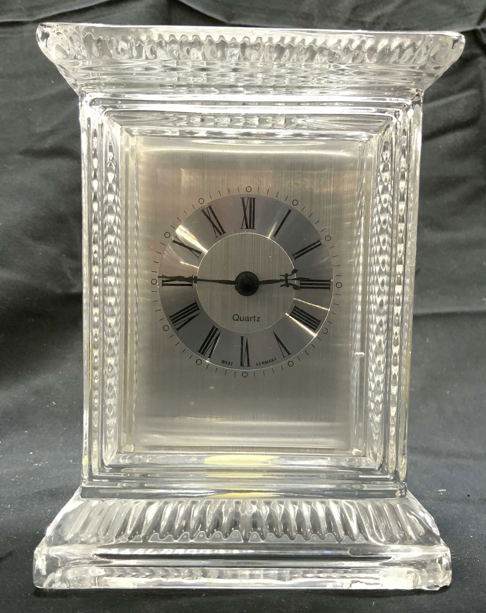 GODINGER Lead Crystal Mantel Clock Germany (1 of 8)