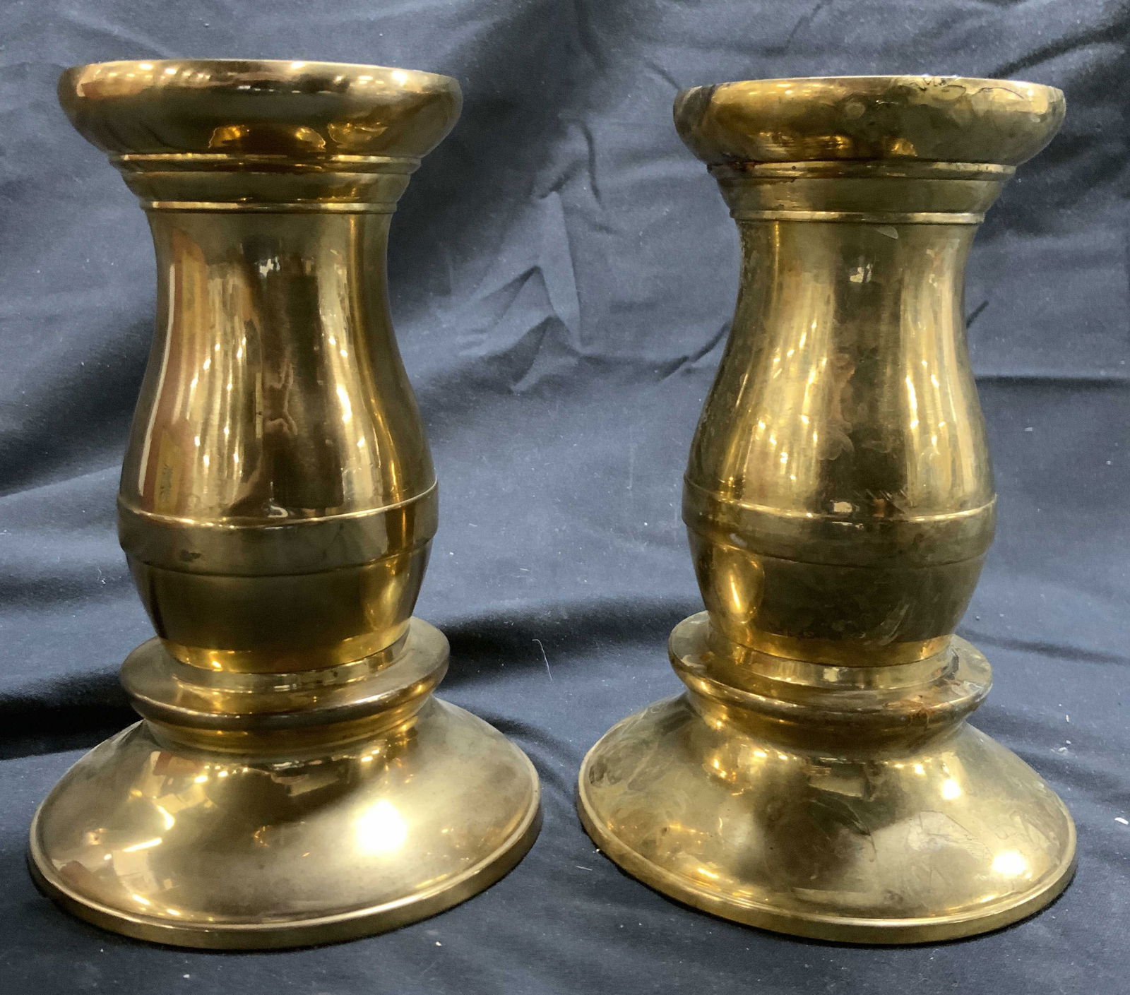 LILLIAN AUGUST Pair Of Brass Candlesticks (1 of 6)