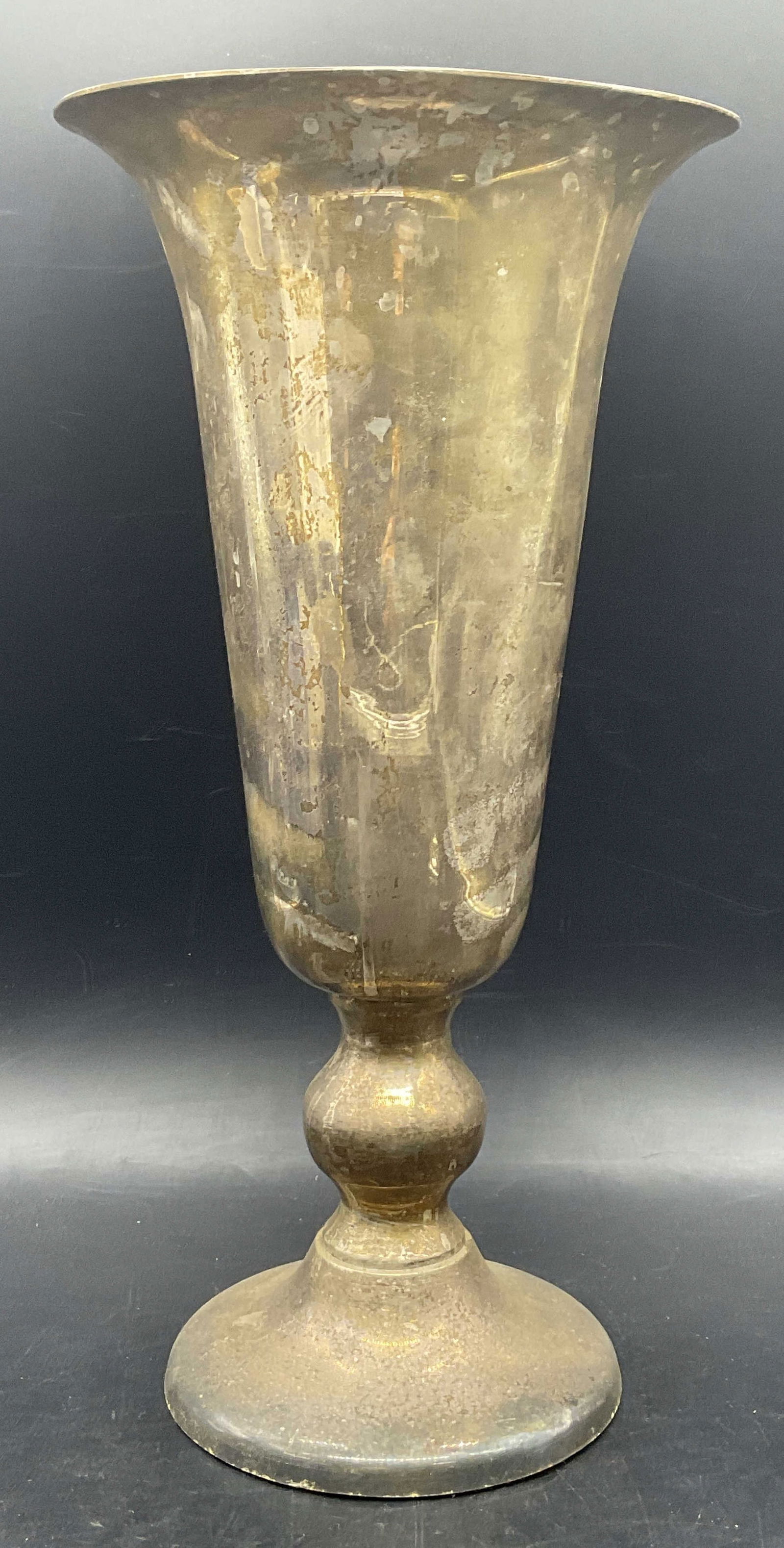 Vintage Silver Plated Flared Rim Pedestal Vase (1 of 6)