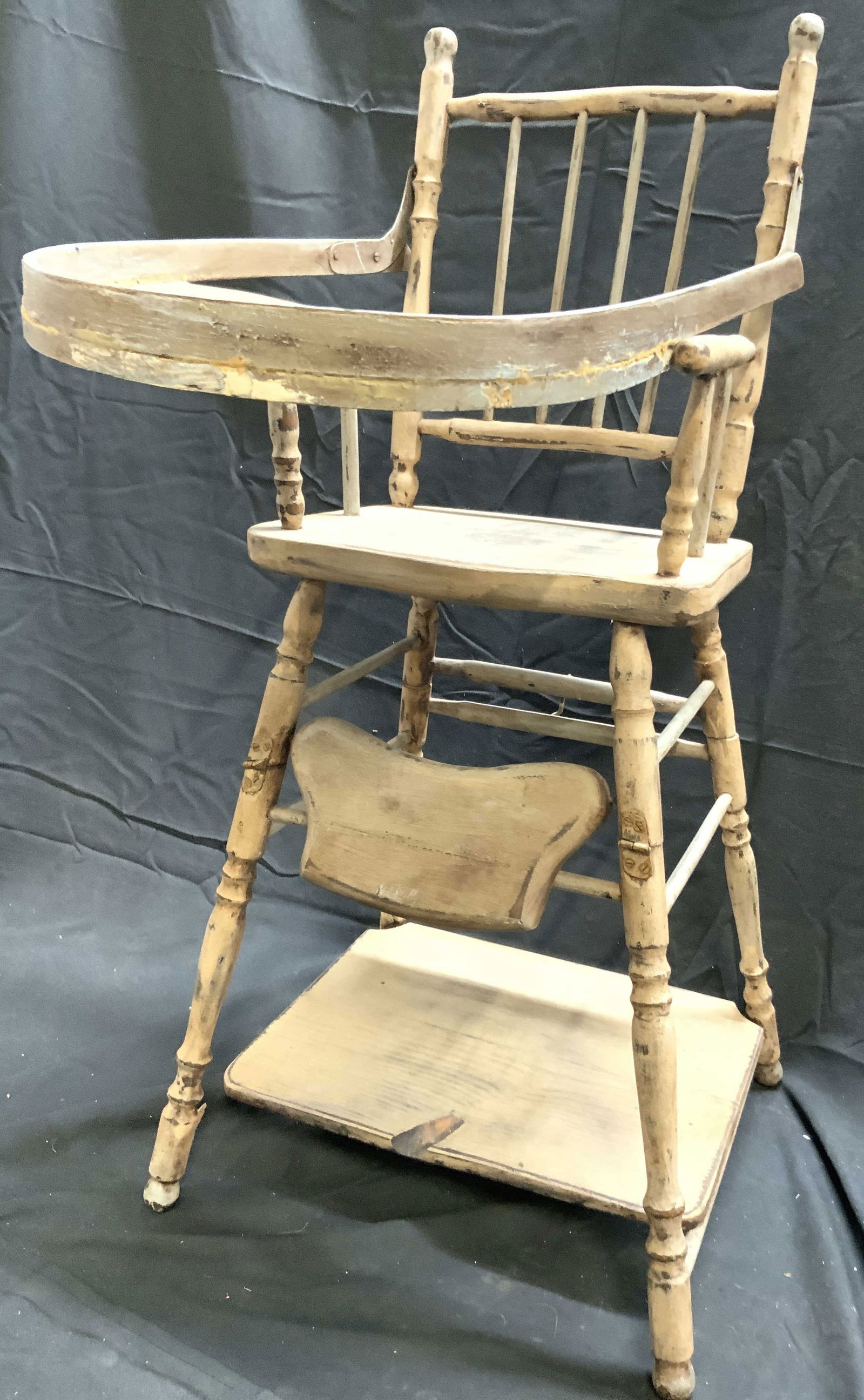 Vintage Wooden Doll Sized High Chair (1 of 9)