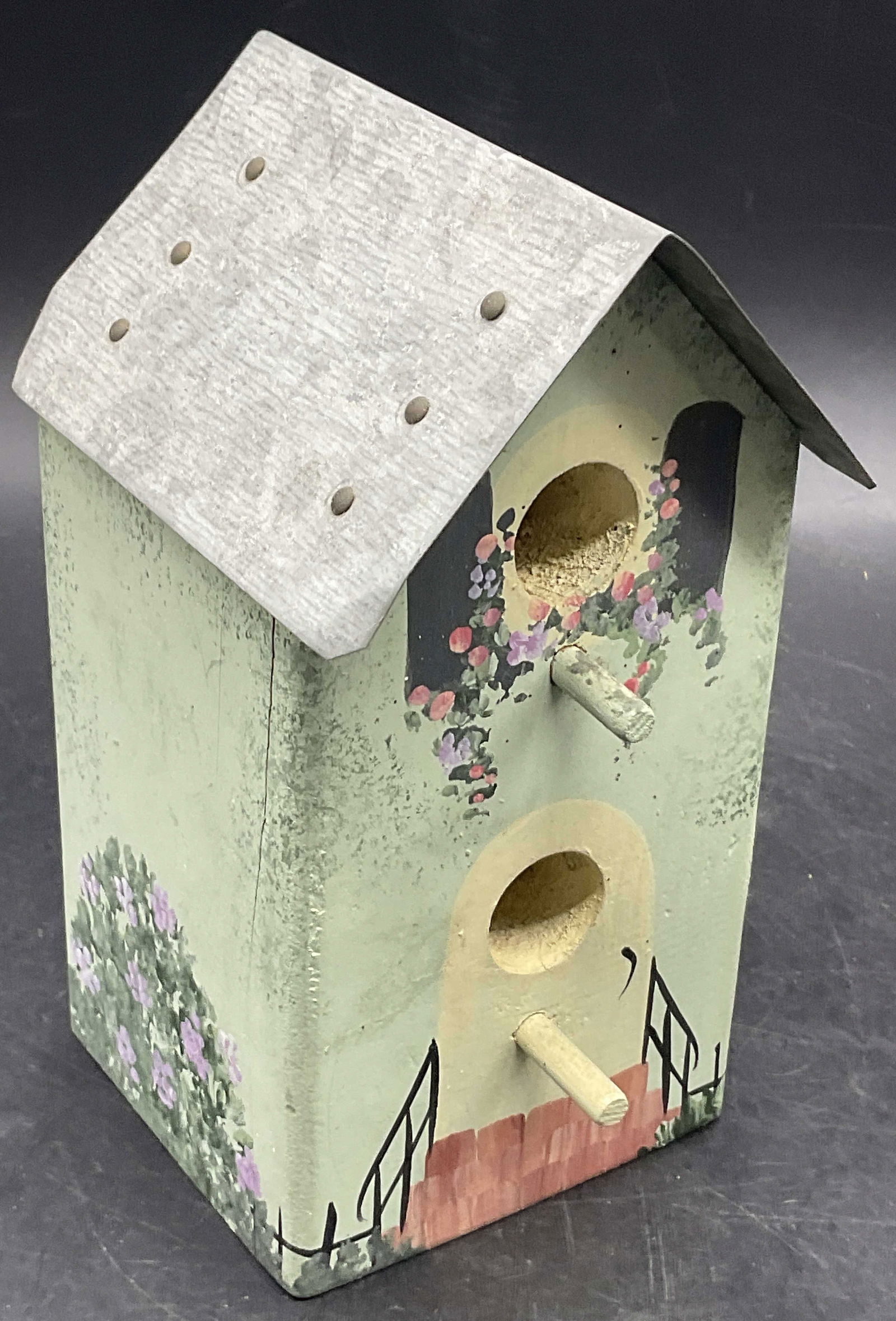 Hand Painted Wood & Metal Birdhouse Model (1 of 9)