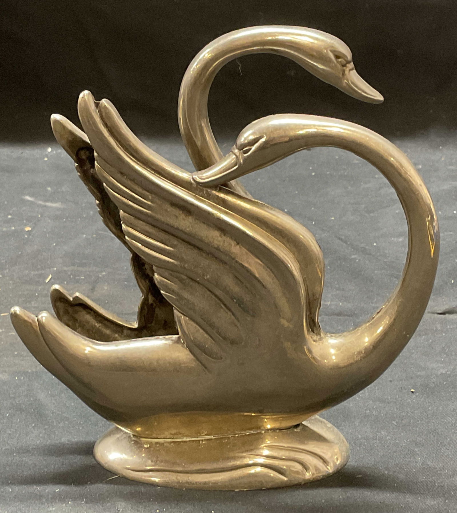 Vtg Silver plated Swan Napkin Holder (1 of 6)