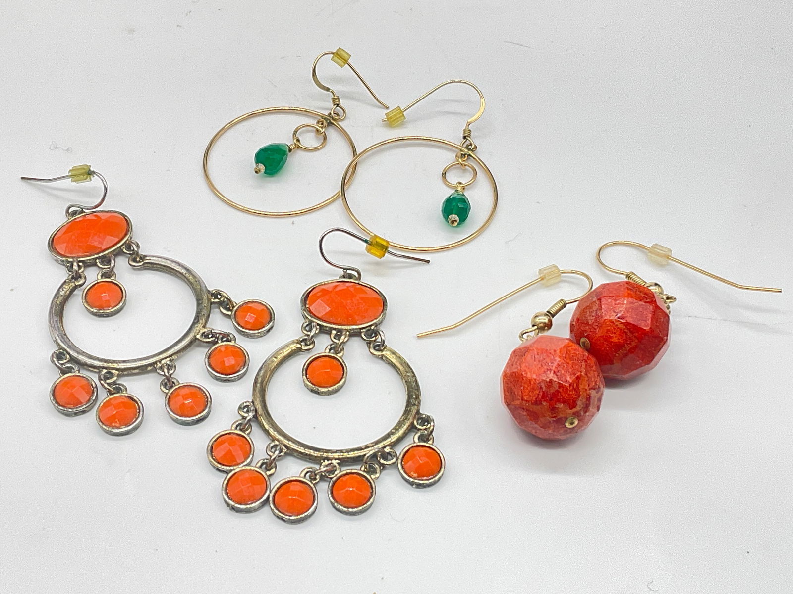 Lot 3 Natural Stone & Crystal Bead Drop Earrings (1 of 7)