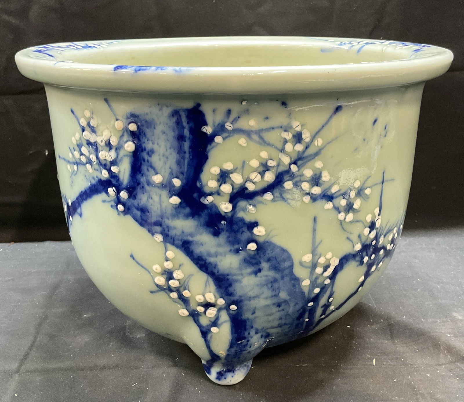 Signed Hand Painted Floral Ceramic Planter (1 of 6)