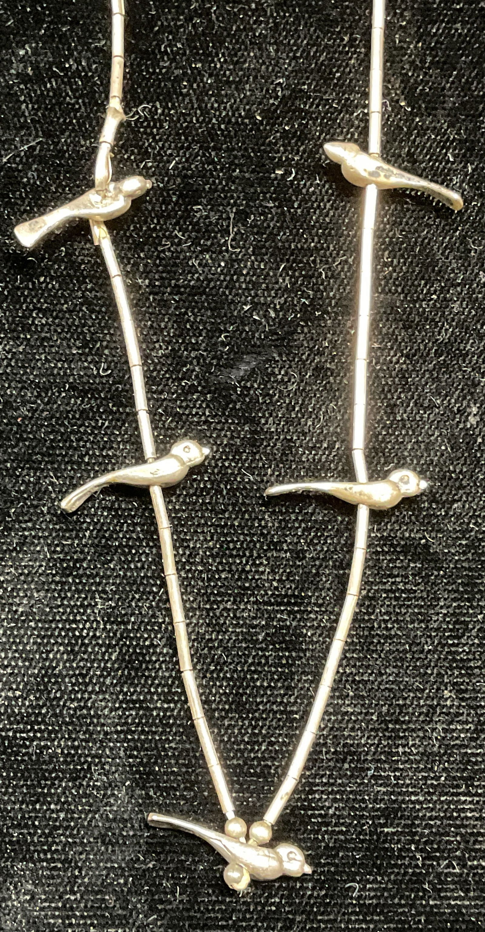 Vintage Sterling Silver Bird Necklace (1 of 7)