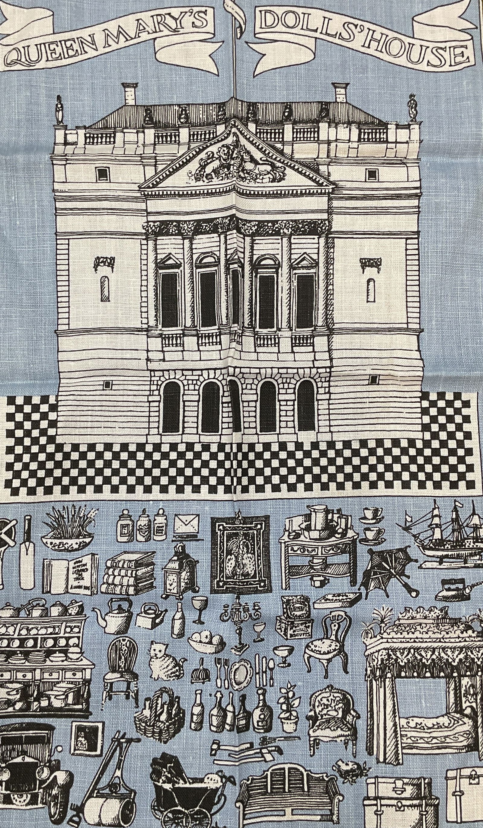 Queen Mary Doll House Linen Tea Towel, Albeck (1 of 7)
