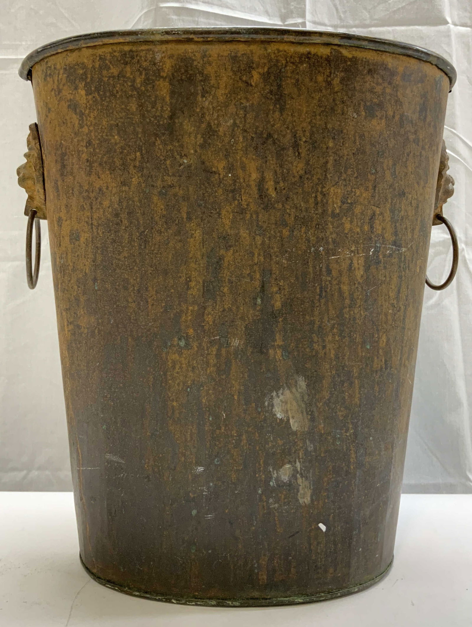 Vntg India Metal Vessel w Decorative Lion Head (1 of 6)