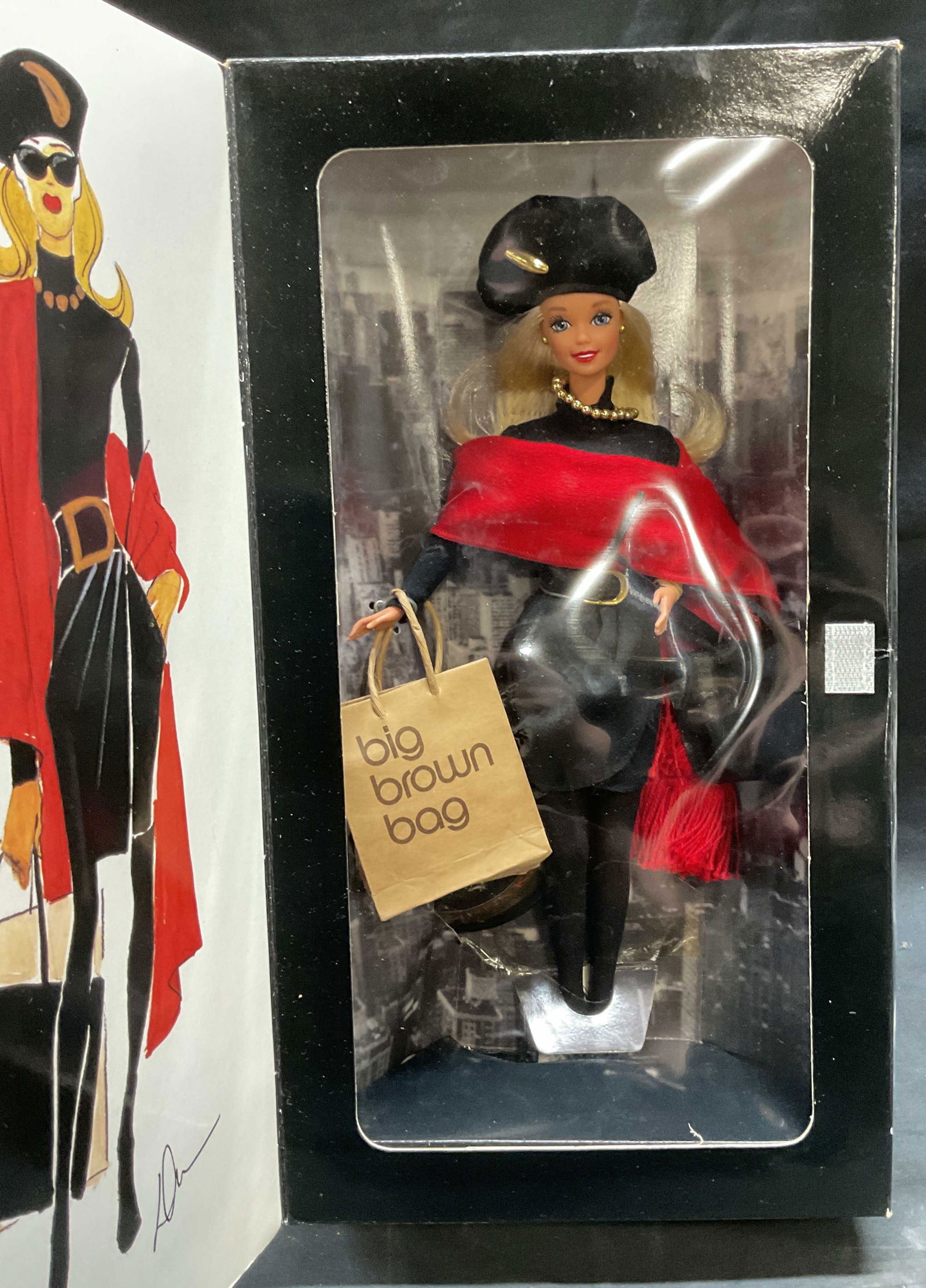 1995 Barbie Donna Karan Bloomingdales NIB: 1995 Mattel Bloomingdales limited edition Donna Karan fashion Barbie. New in box. Not examined out of box. Box measures approx 14.5 x 8 x 3 inches. Wear to box consistent with exposure. Barbie, vintag