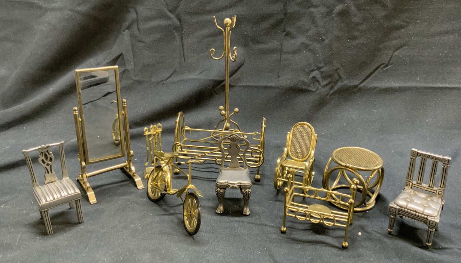 11 Doll Furniture Williamsburg Pewter, Gilt Metal+ (1 of 13)