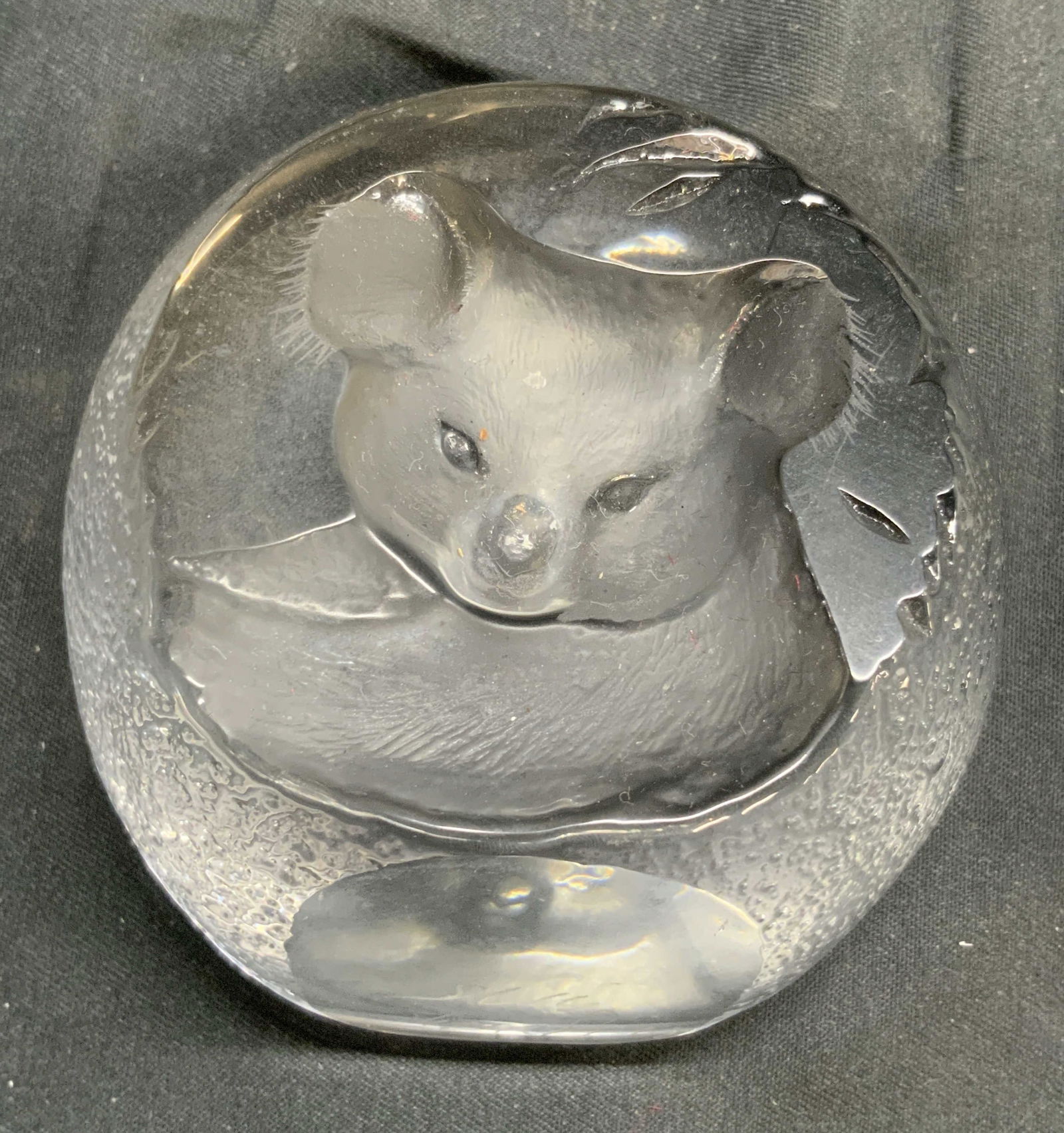 MATS JONASSON Signed Crystal Koala Paperweight (1 of 6)