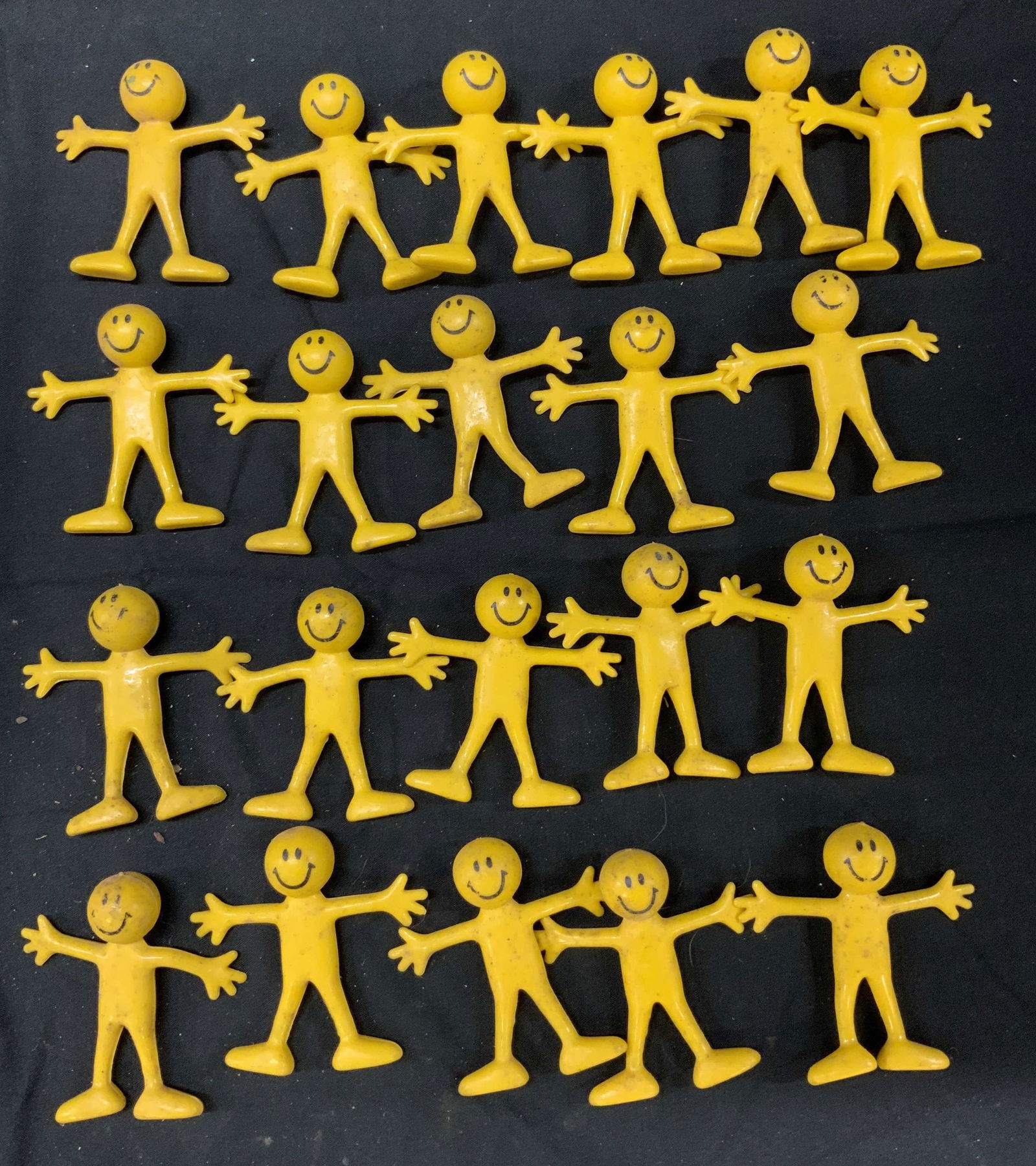 Group Lot Yellow Bendable Smiley Man Toys (1 of 6)
