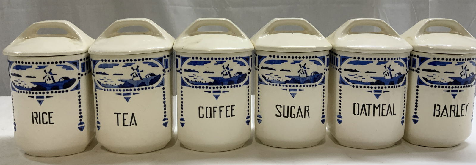 Vntg. Czechoslovakia Ceramic Kitchen Canister Set (1 of 13)