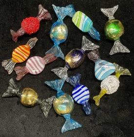 Group Lot Murano Art Glass Candies