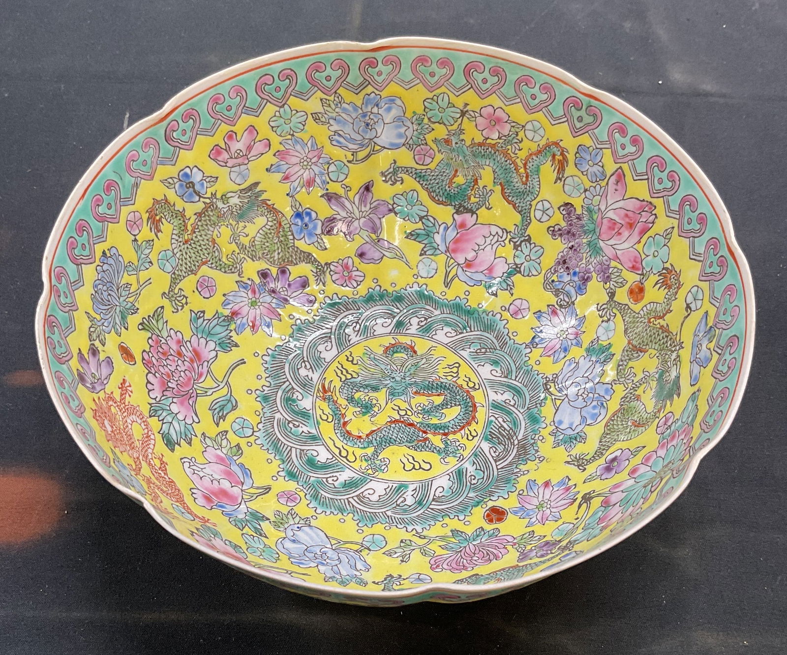 Chinese Famille Jaune Eggshell Porcelain Bowl (1 of 7)