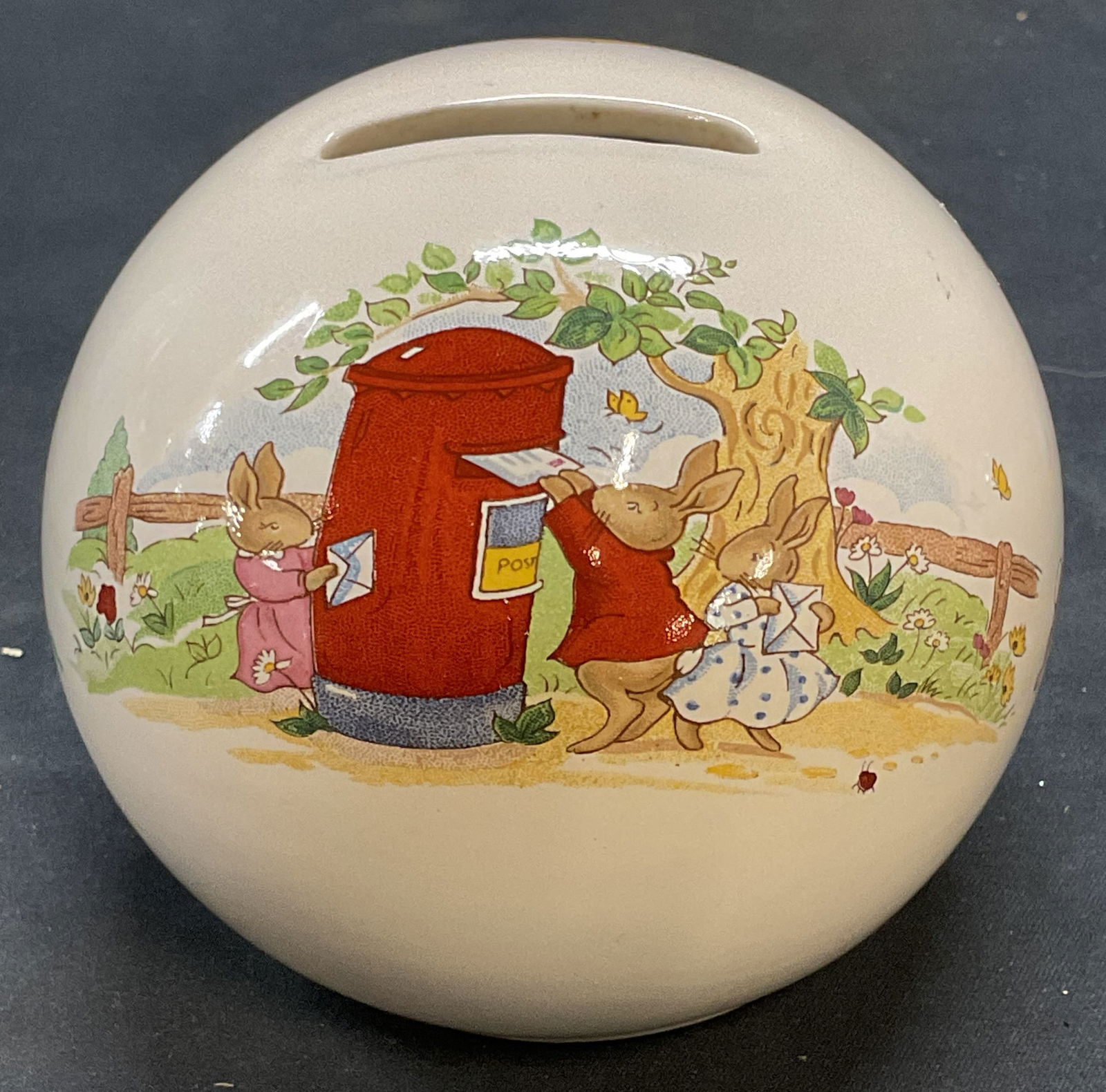 1936 Royal DOULTON Bunnykins Porcelain Bank (1 of 7)