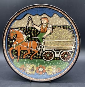 SCHNEIDER STEFFISBURG Hand Painted Pottery Plate