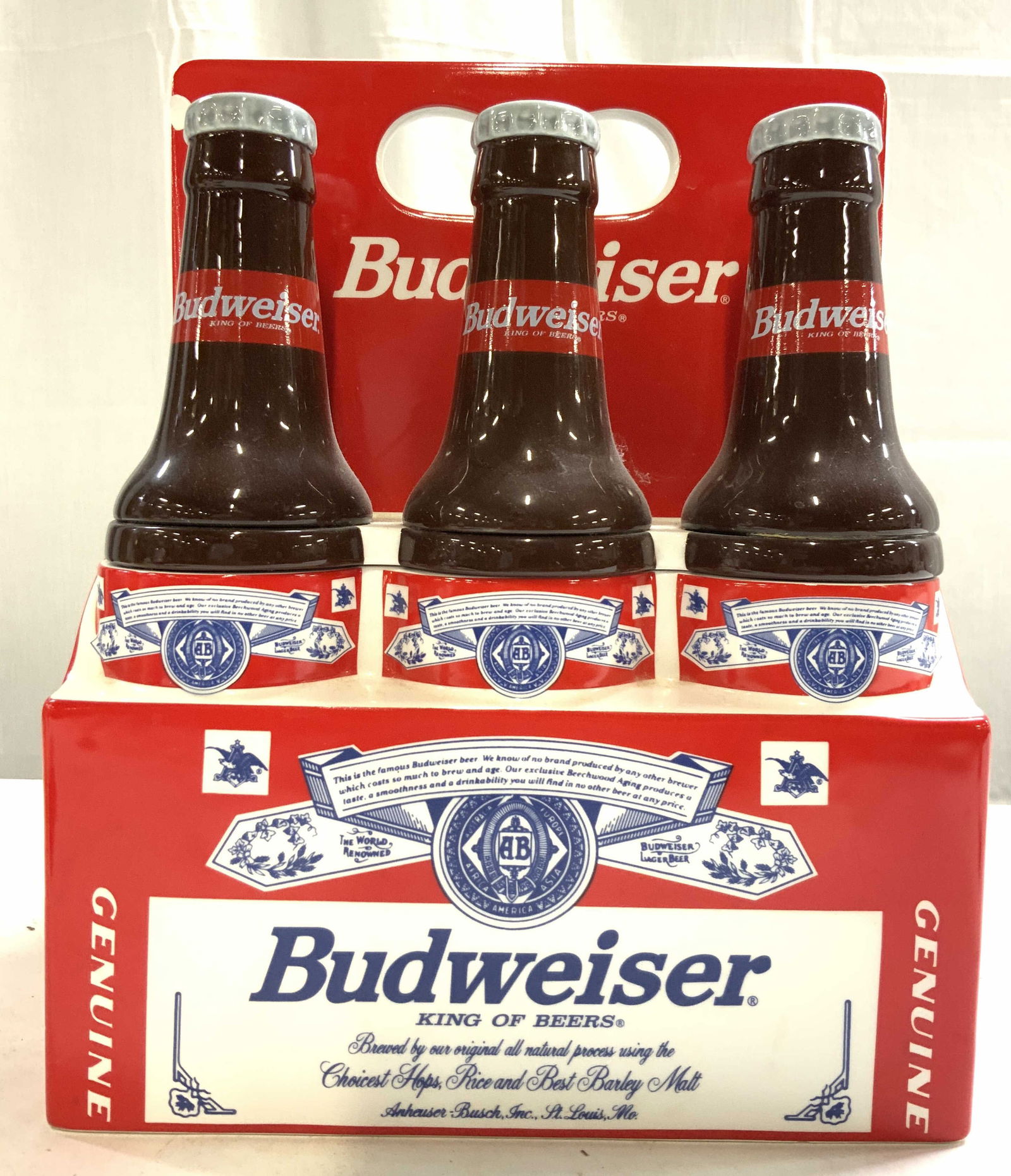 Americas Favorites Budweiser Ceram 6 Pk Cookie Jar (1 of 8)