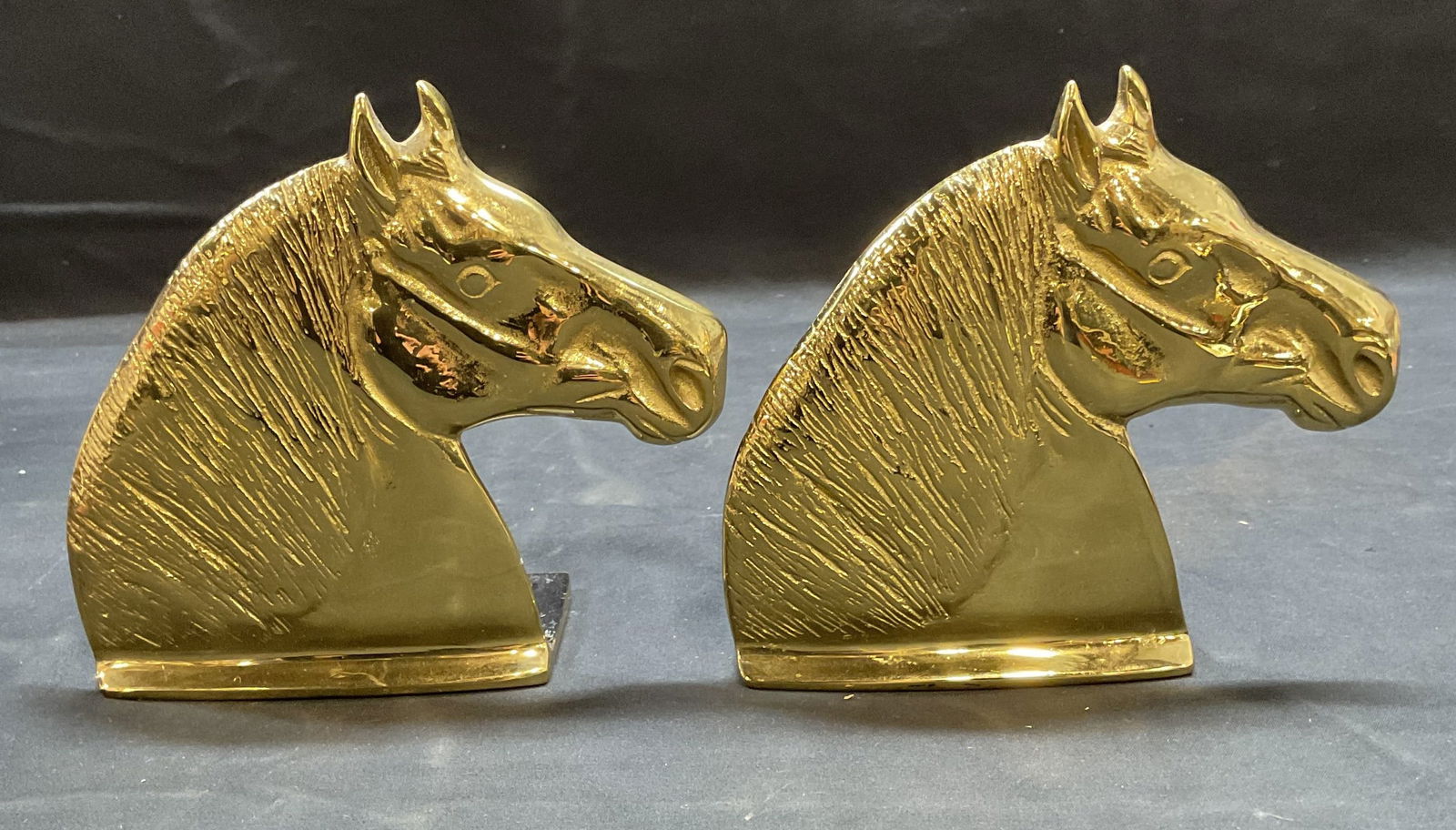 Pr Virginia Metalcrafters Brass Horse Bookends USA (1 of 7)