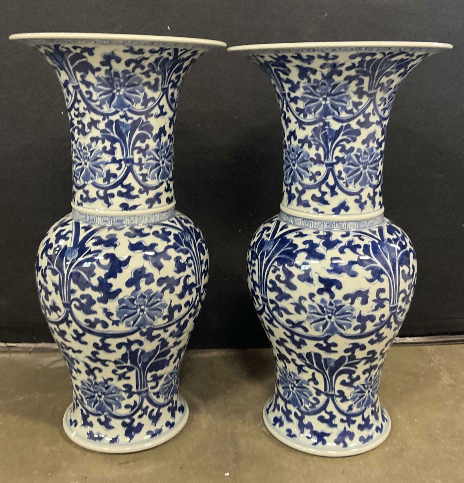 Pr Vintage Trademarked Porcelain Asian Vases 18.5i (1 of 9)