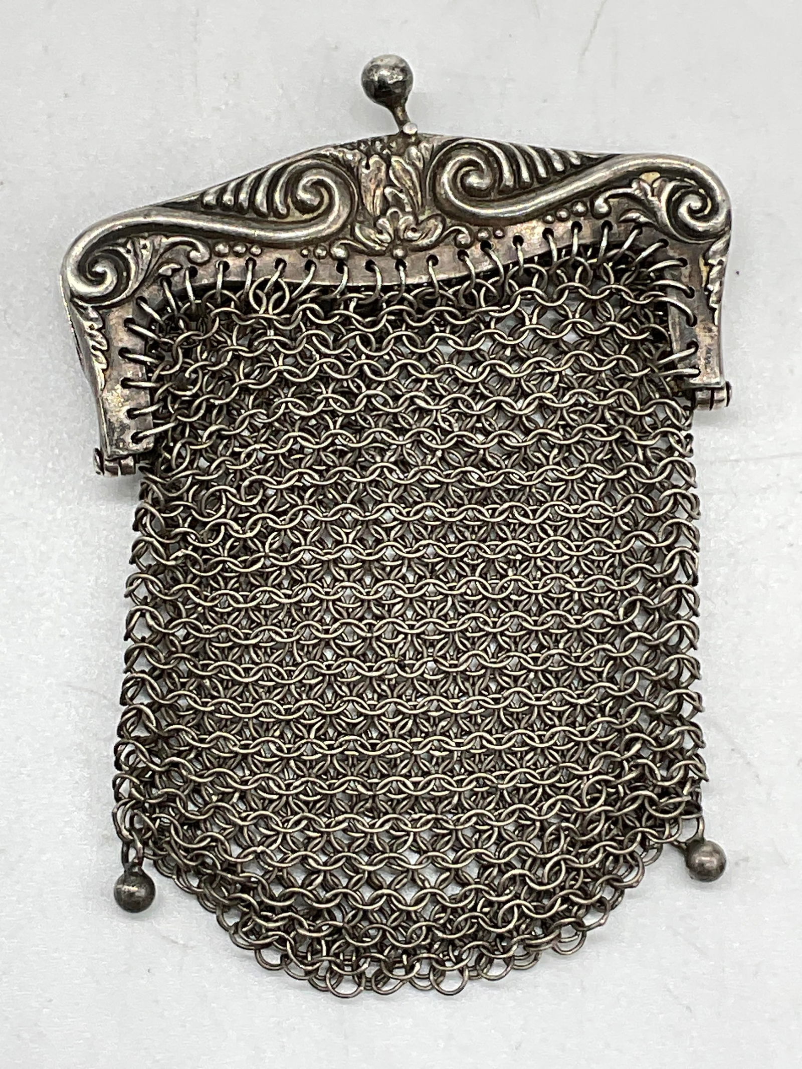 STERLING SILVER Mesh Chainmail Coin Purse (1 of 8)