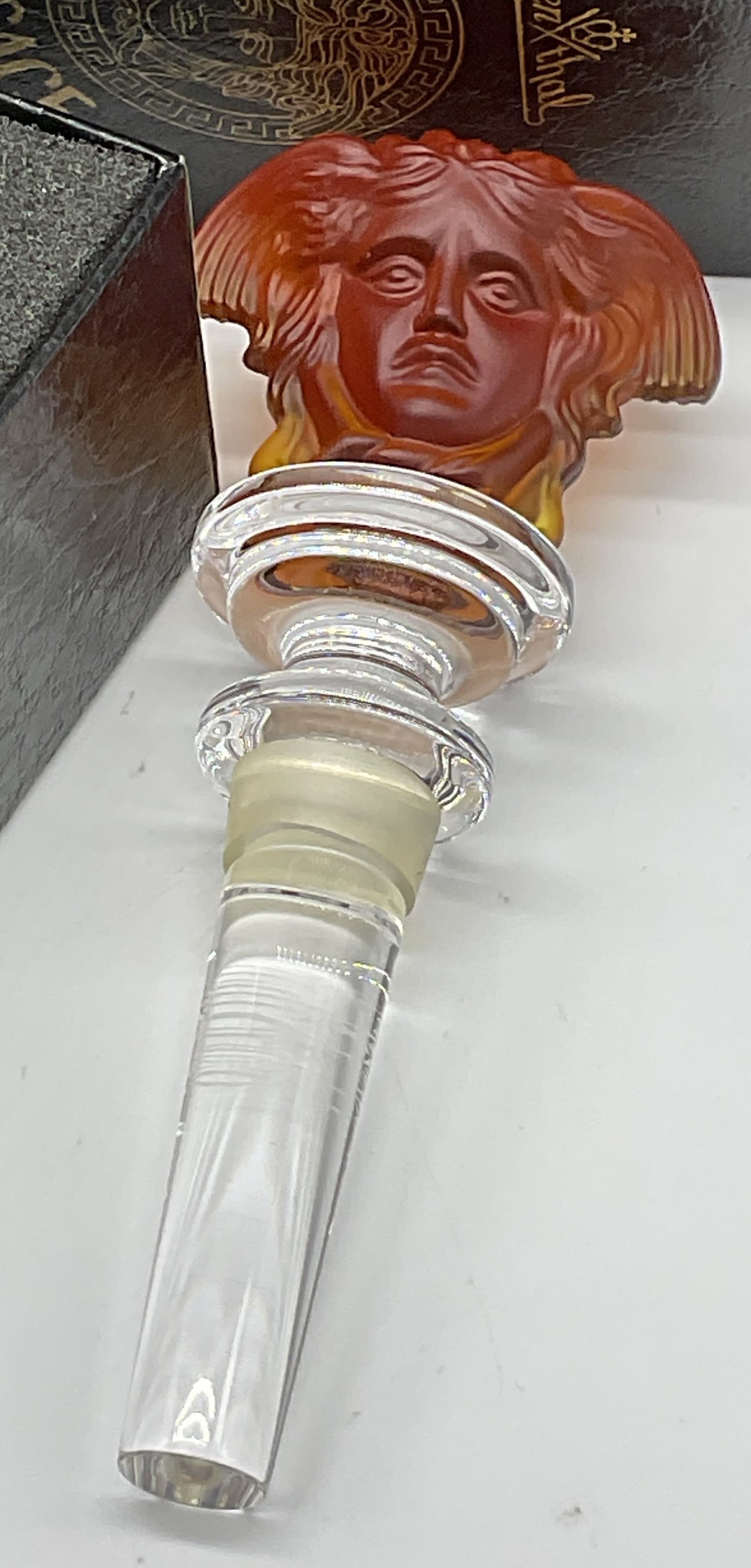 VERSACE ROSENTHAL Glass Bottle Stopper, Org Box (1 of 11)