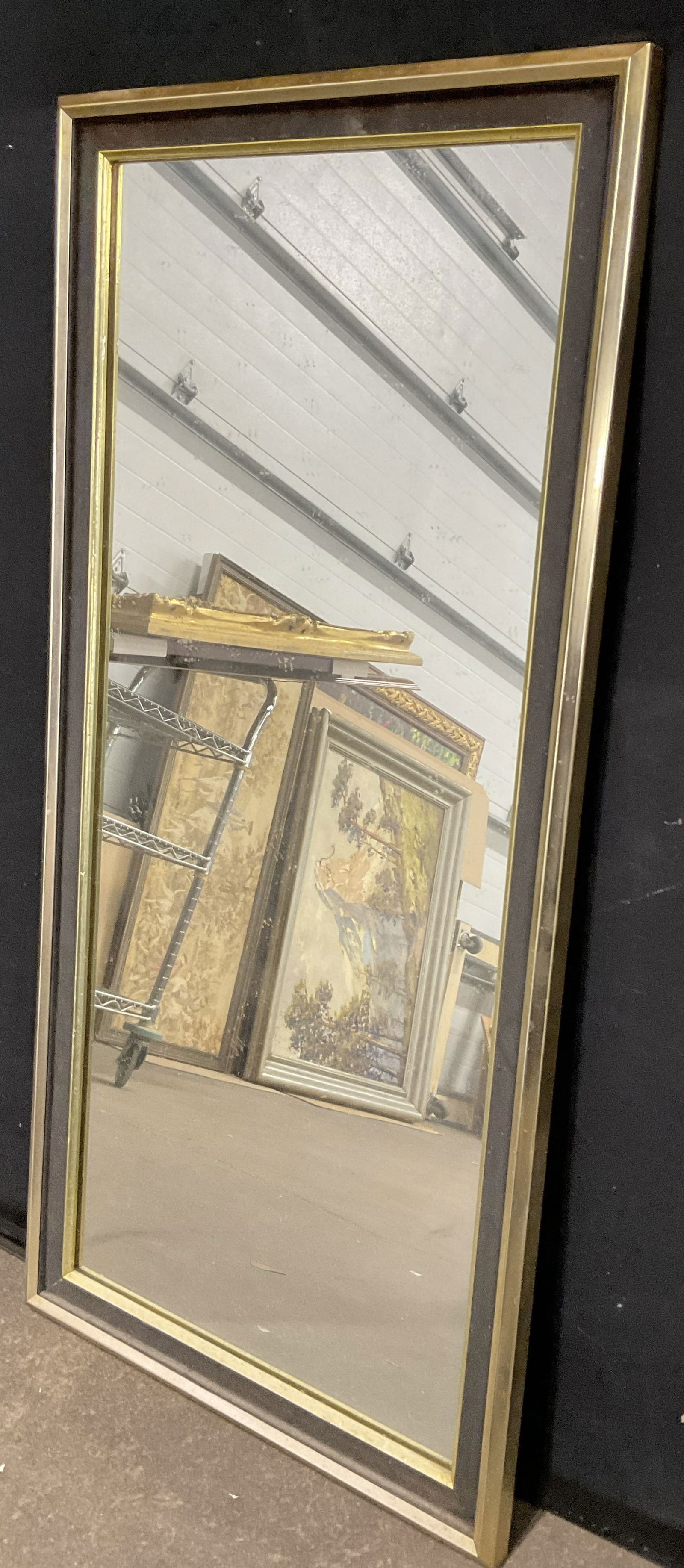 TURNER Vntg Art Deco Style Rectangular Wall Mirror (1 of 8)