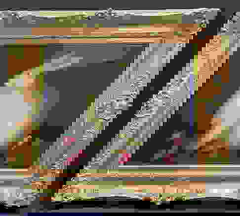 Signed Harris White Rabbit Oil Painting Auction