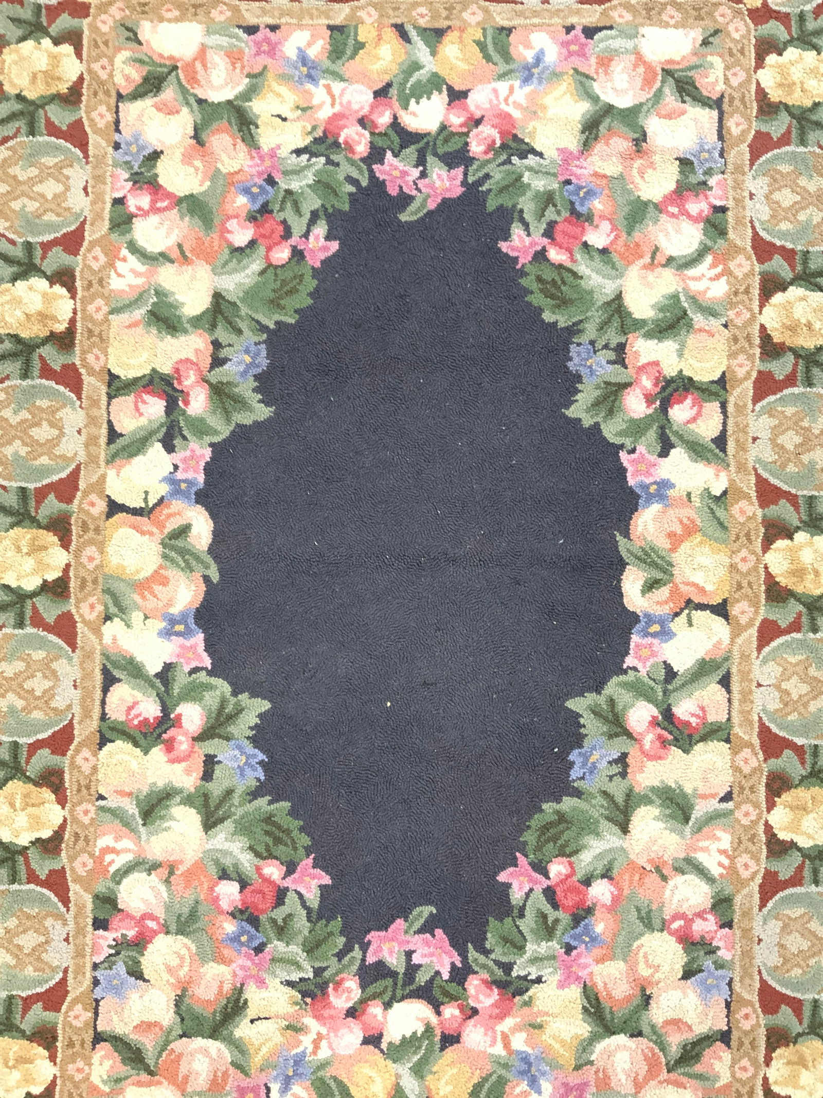 Vintage Floral Aubusson Wool Rug (1 of 8)