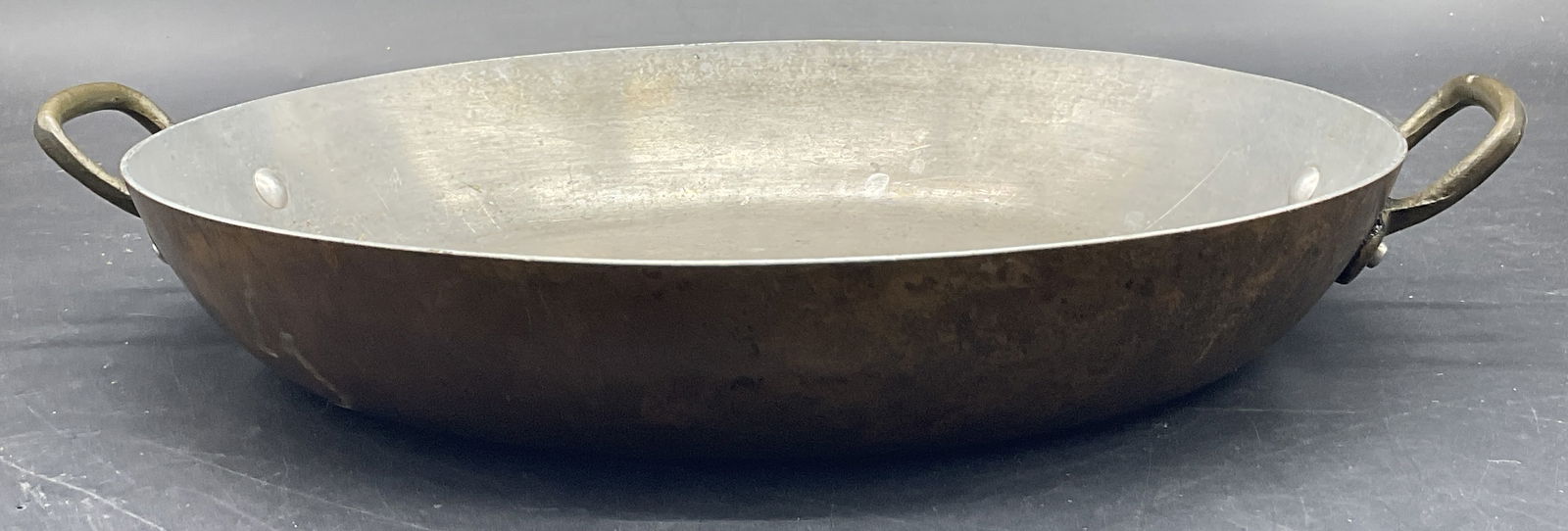 French Copper Brass Handled Pan, Cookware (1 of 8)