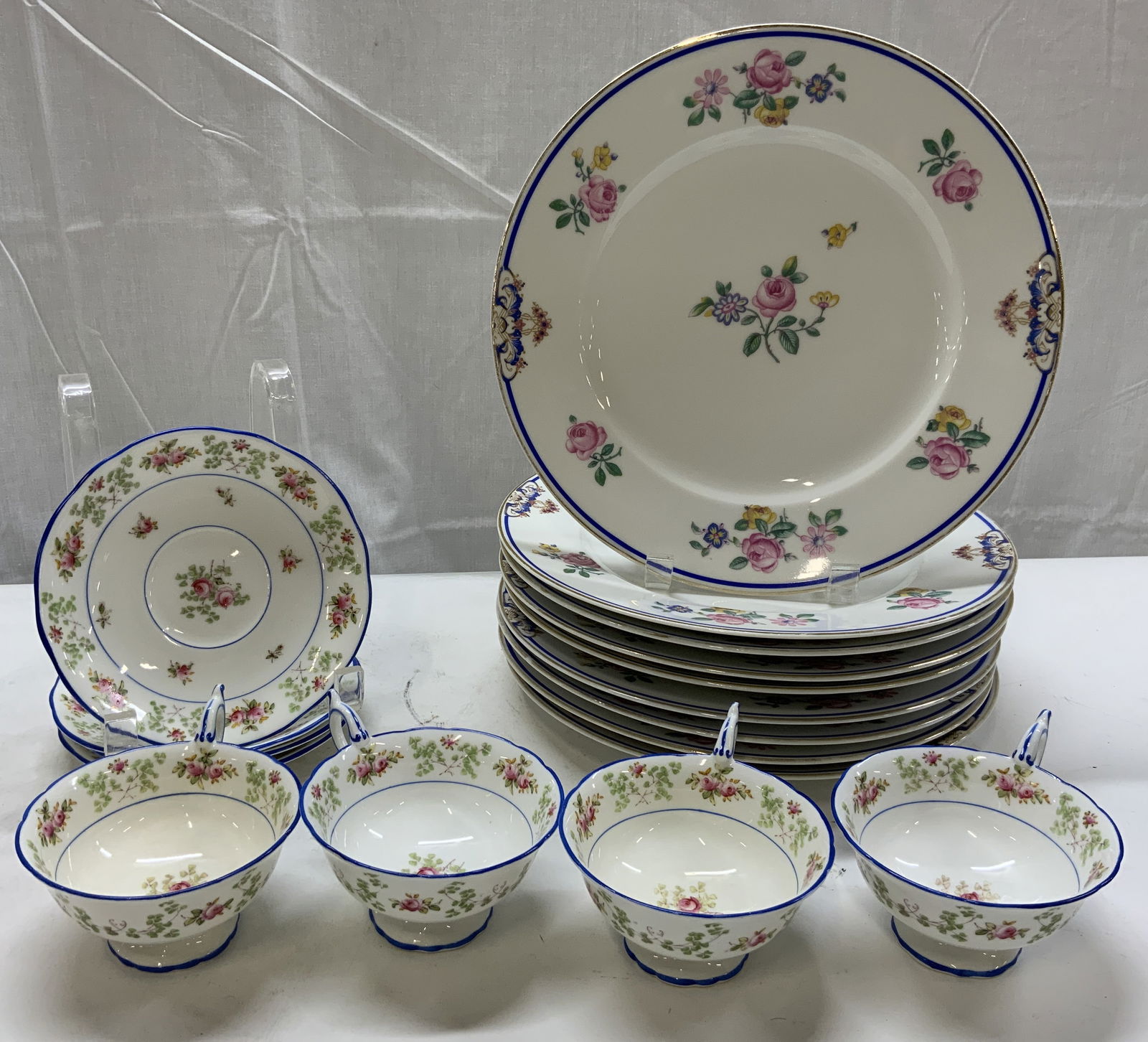 Group Lot 10+ ENGLAND COALPORT Teacup&Saucer Set+ (1 of 13)