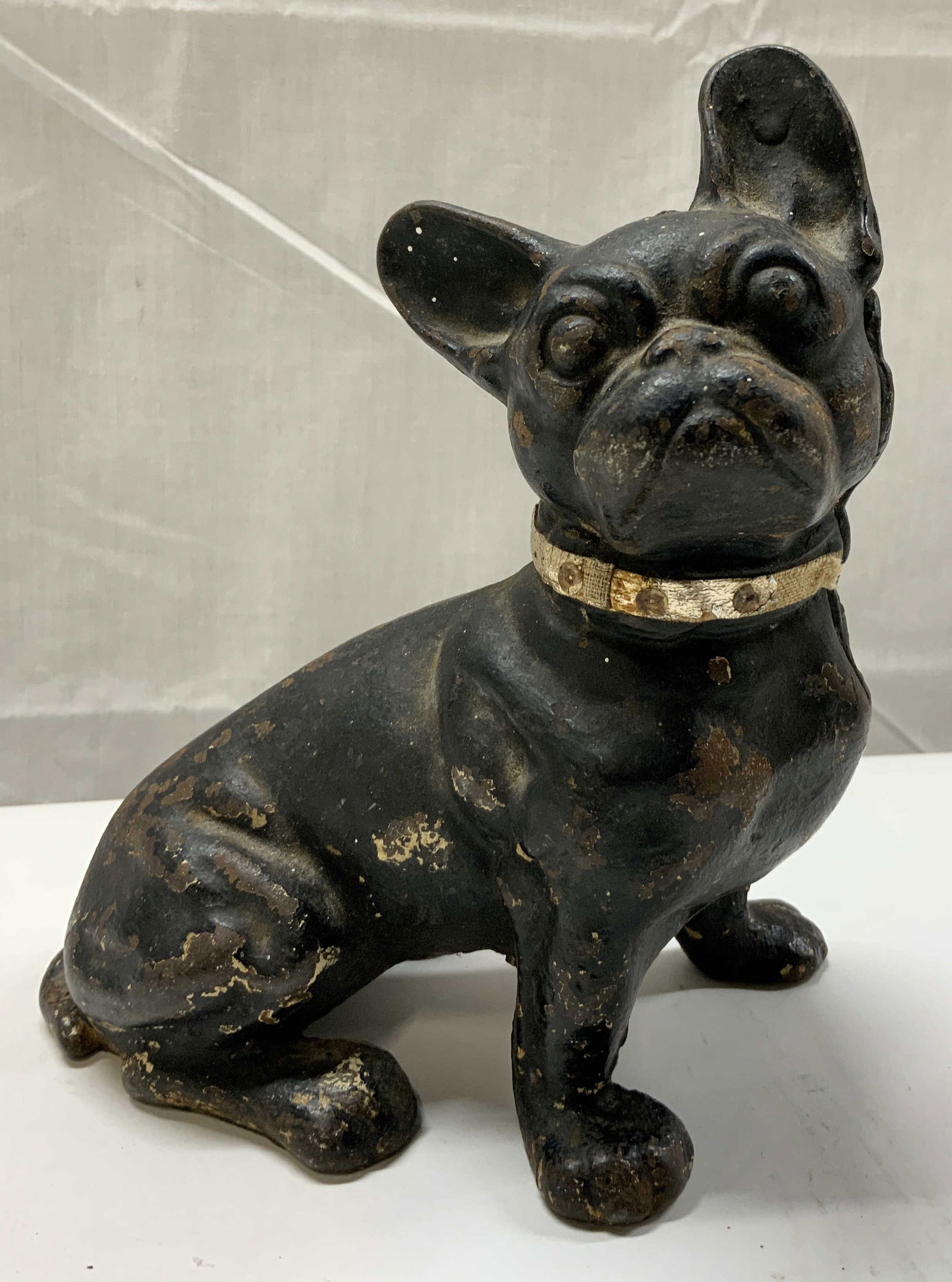 Vintage Cast Iron French Bulldog Doorstop (1 of 7)
