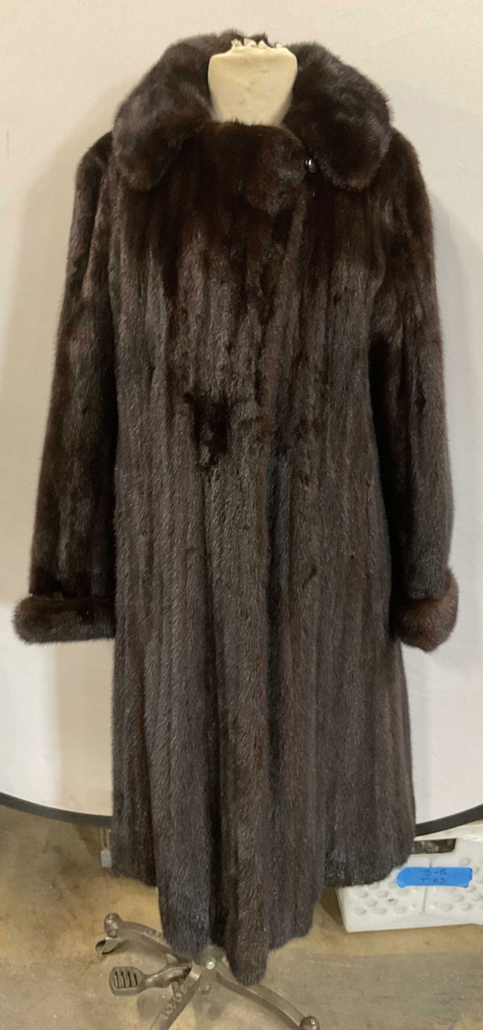 Vintage Brown Mink Fur Full Length Coat (1 of 6)