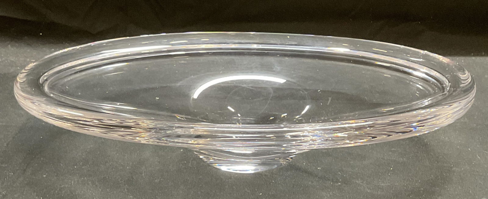 ORREFORS Sweden Crystal Oval Bowl (1 of 7)