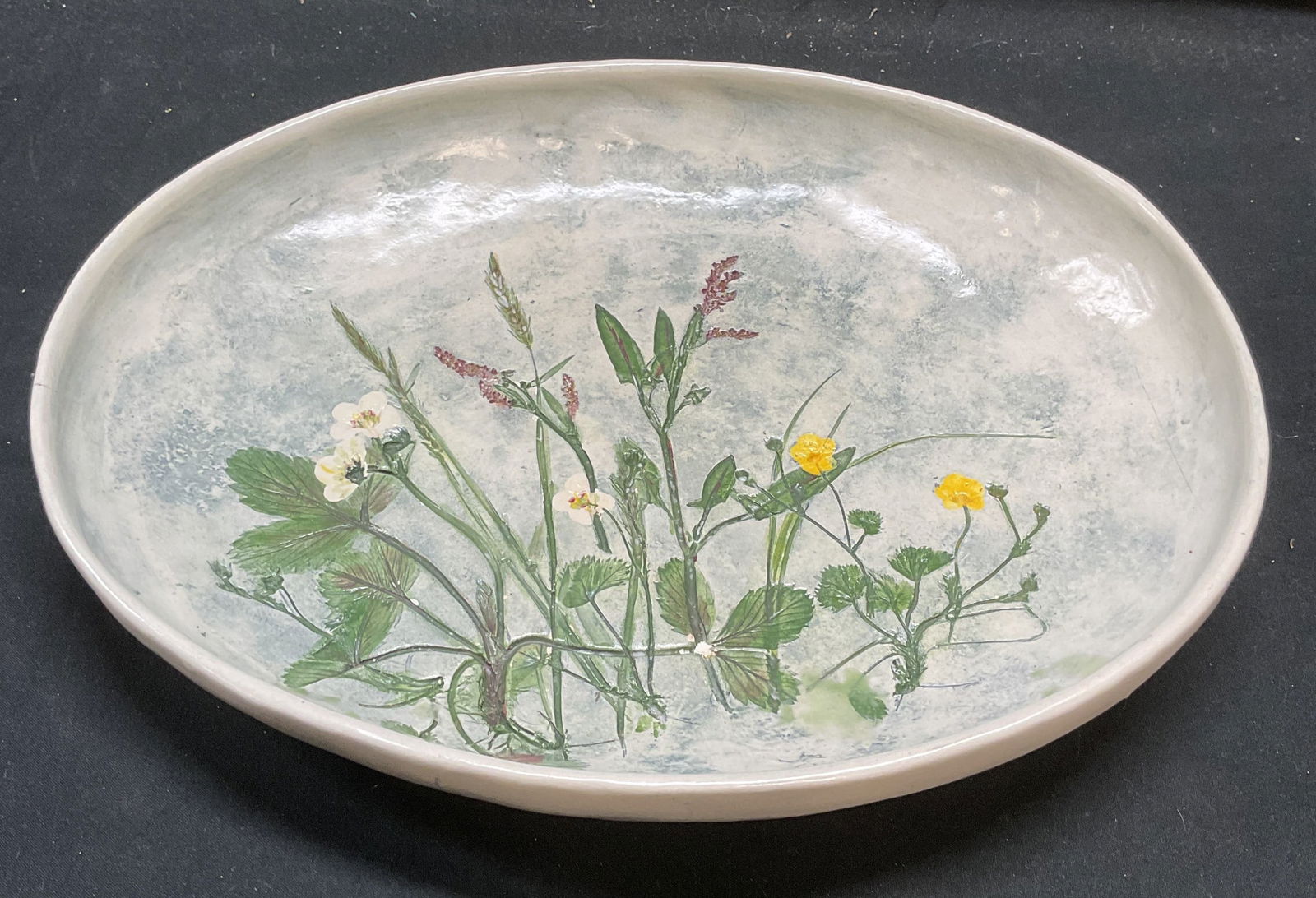 Salt Marsh Pottery Pressed Flower Ceramic Bowl (1 of 6)