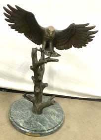 STEVE DAVIES COMING HOME Brnz Sclp W Marb Base 2ft