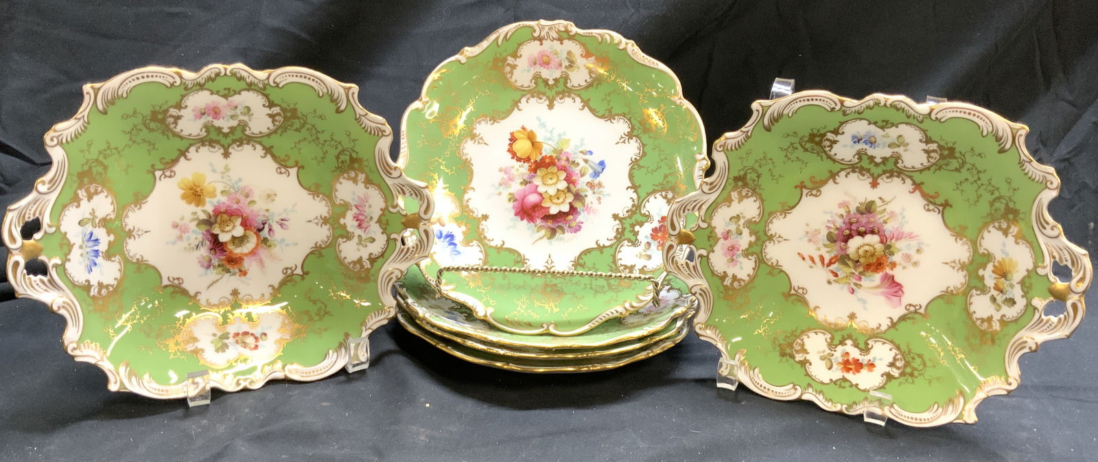 COALPORT Set 6 Vtg Prc Srv Dishes & Plates ENGLAND (1 of 8)