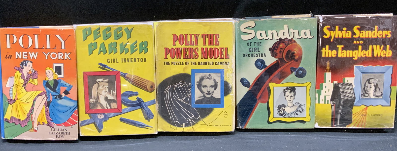 Lot 5 Polly Brewster Series First Edition 1940+: Lot 5 Polly Brewster Series First Edition 1940+ Lot includes, Sylvia Sanders and the Tangles Web by R.L. RADFORD: 1st Edition 1946. Sandra of the Girl Orchestra by Ruby L. RADFORD: 1st Edition 1946. P