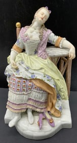 Vntg Meissen Porcelain Sleeping Girl Figural